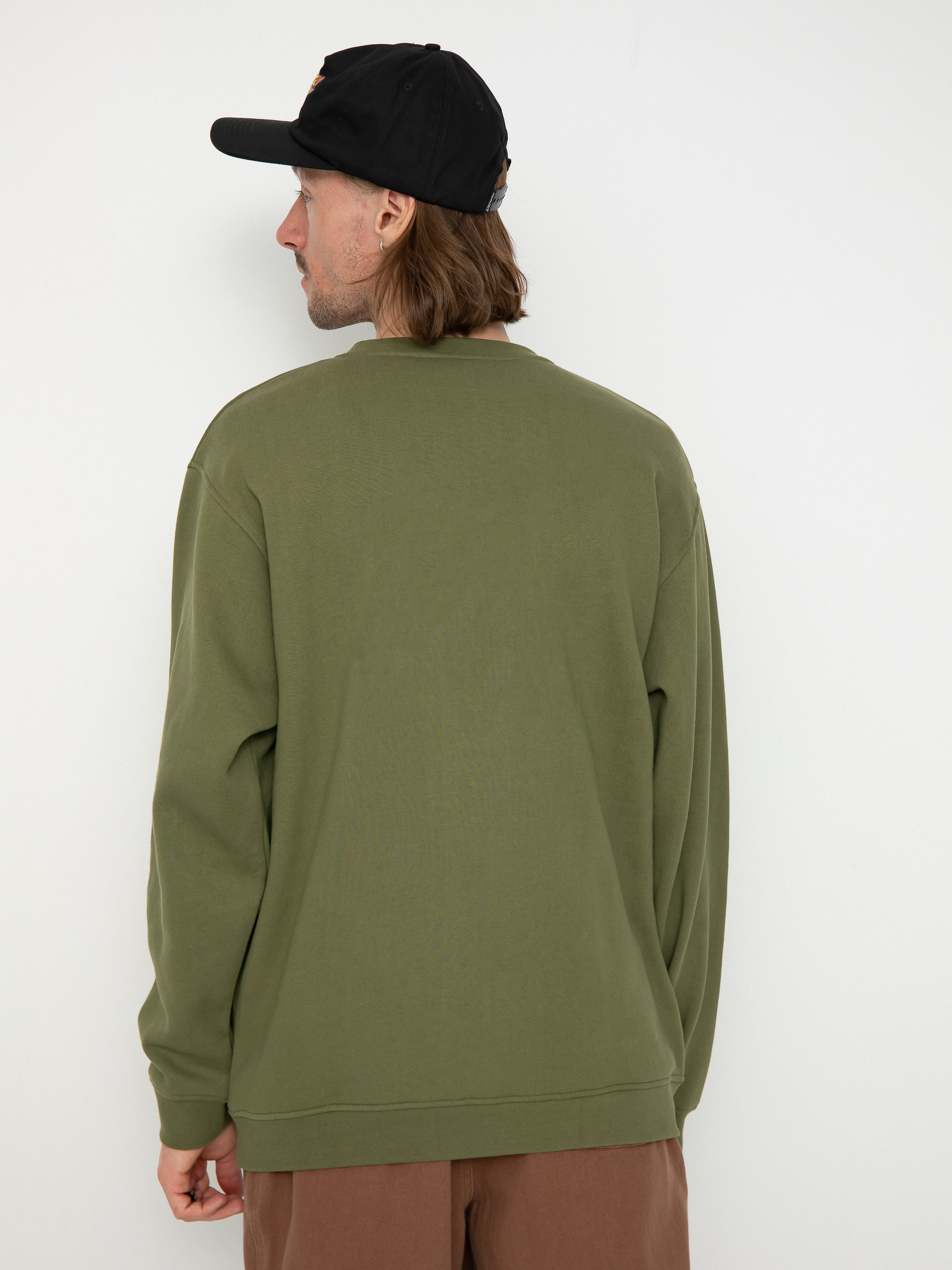 Hanorac Santa Cruz Dressen Skull Dot Front Crew (sea kelp)