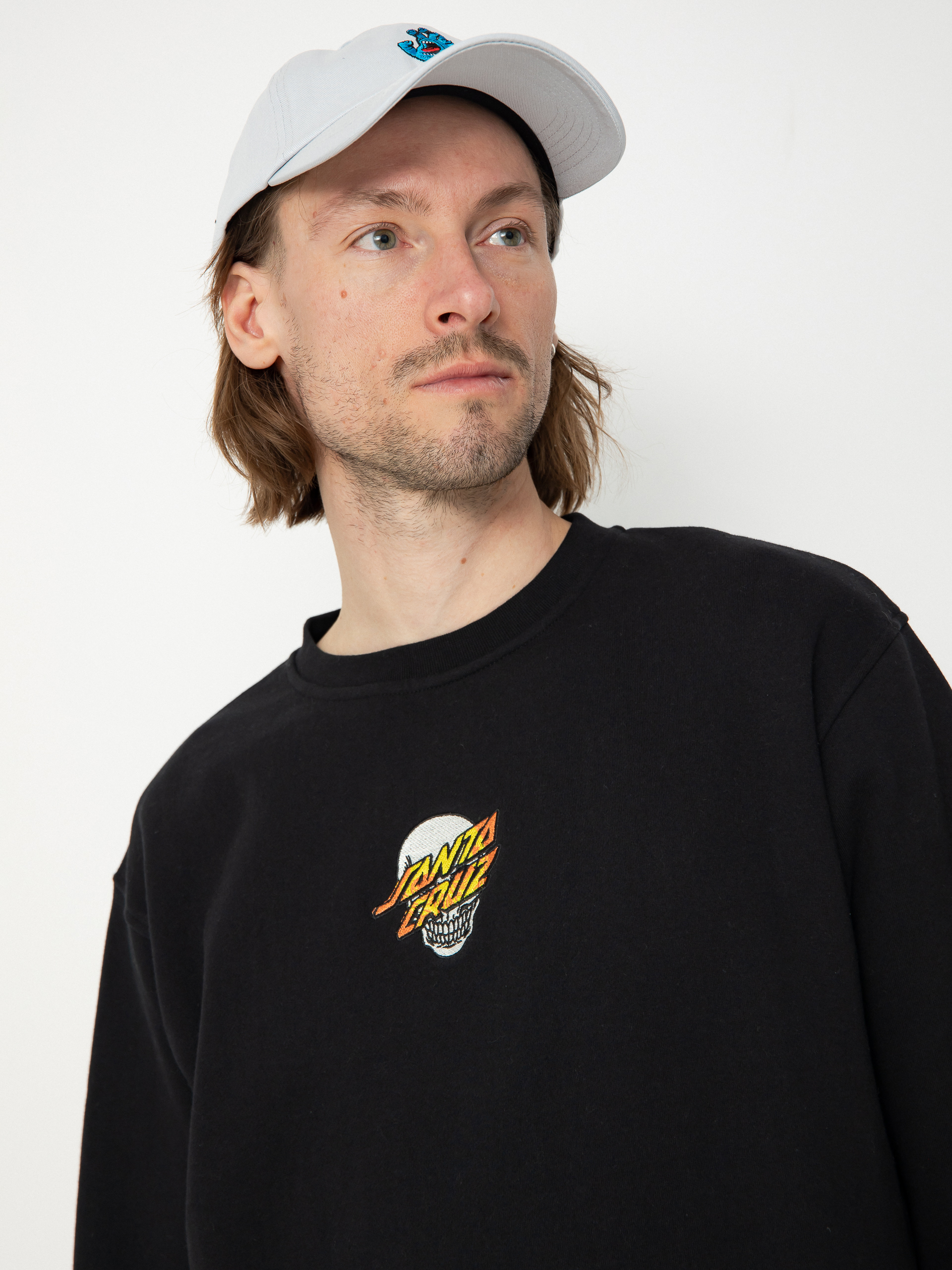 Hanorac Santa Cruz Dressen Skull Dot Front Crew (black)