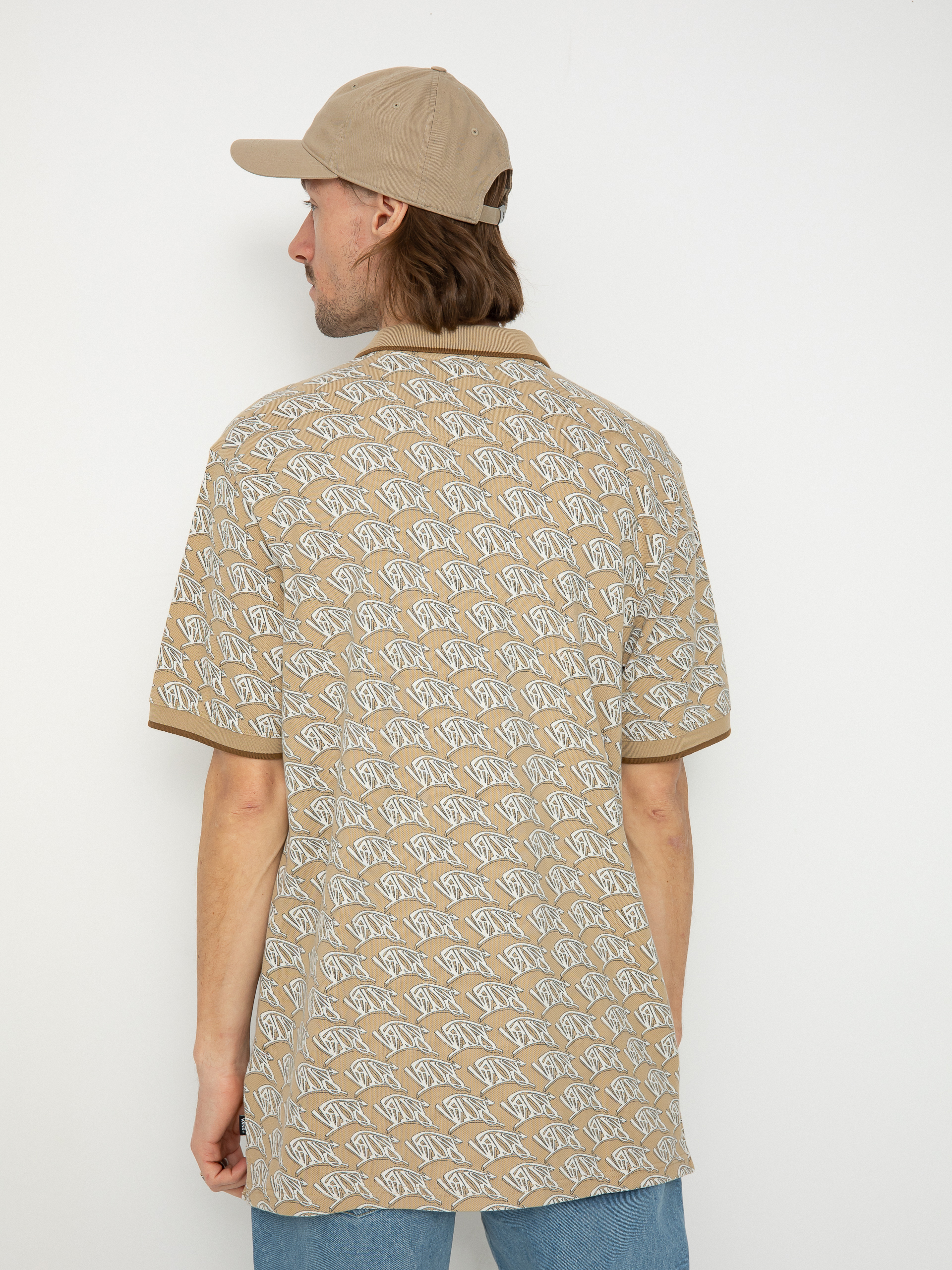 Tricou polo Vans Lewis Mills (incense)