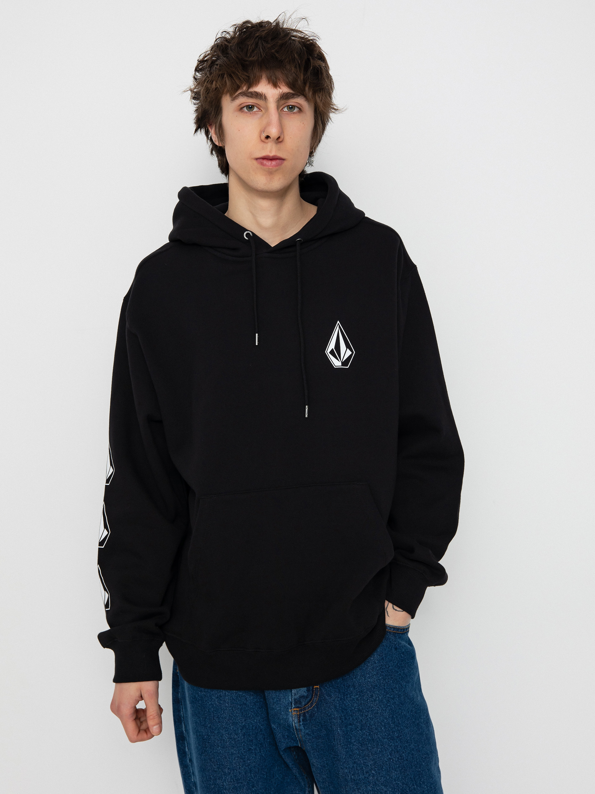 Hanorac cu glugă Volcom Iconic Stone HD (black)