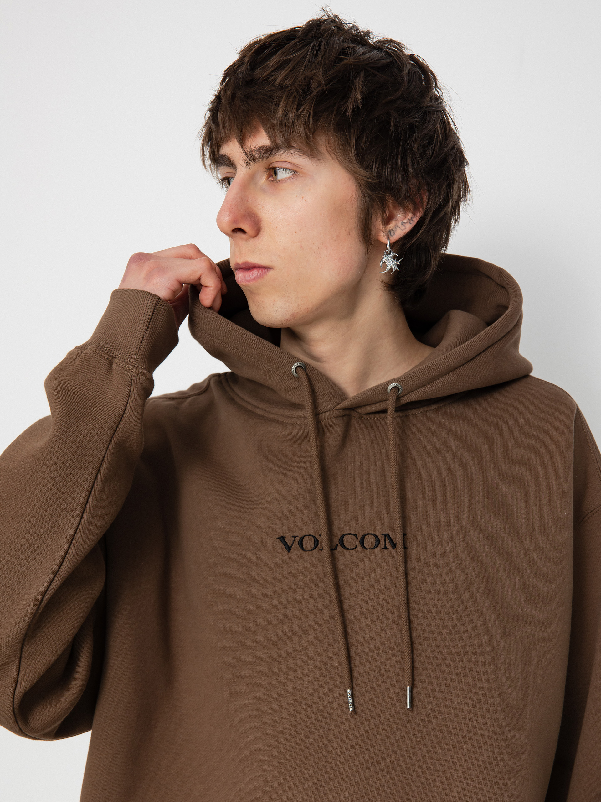 Hanorac cu glugă Volcom Volcom Stone HD (dark earth)