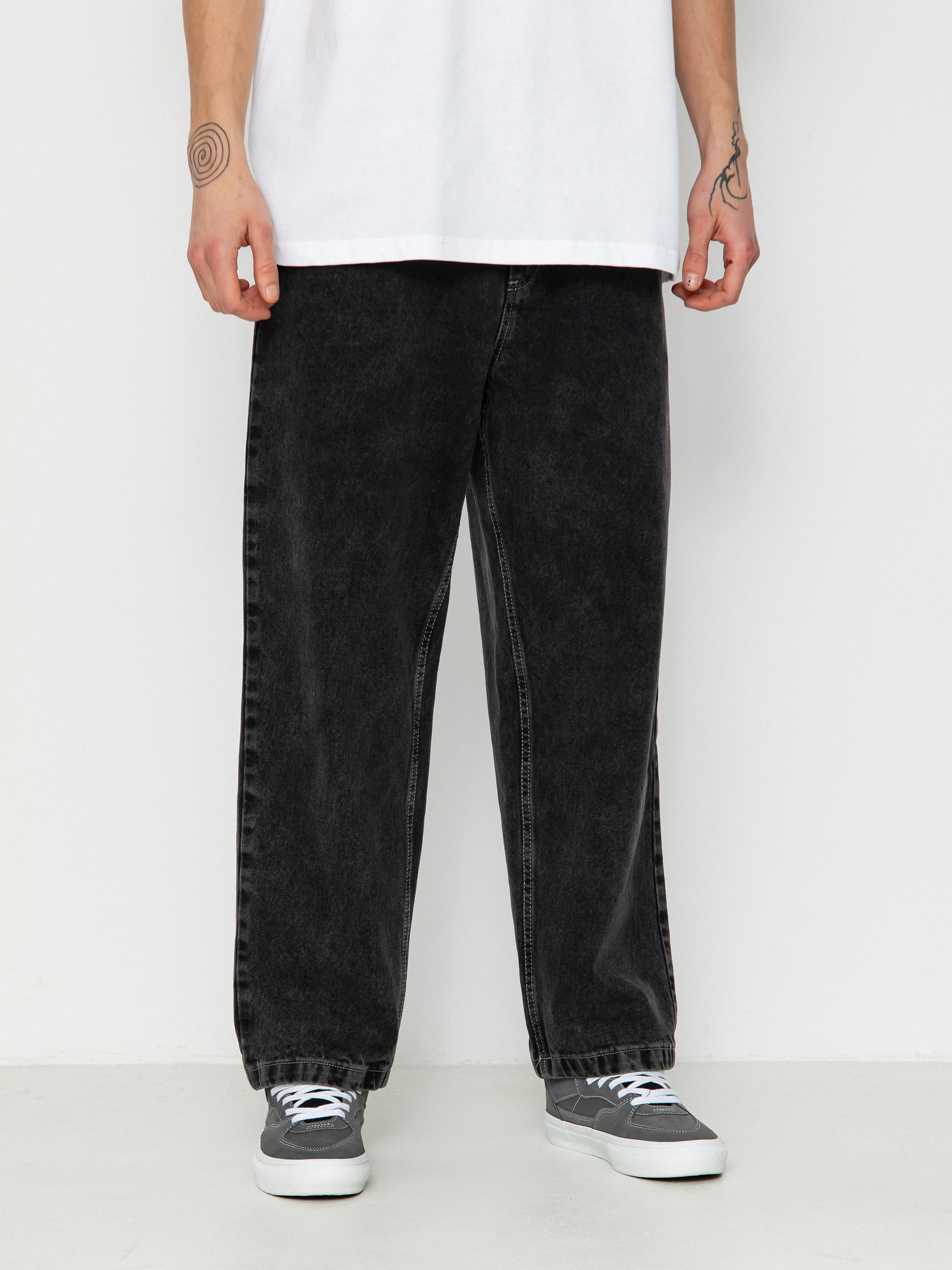 Pantaloni Polar Skate 93! Denim - negru (silver black)