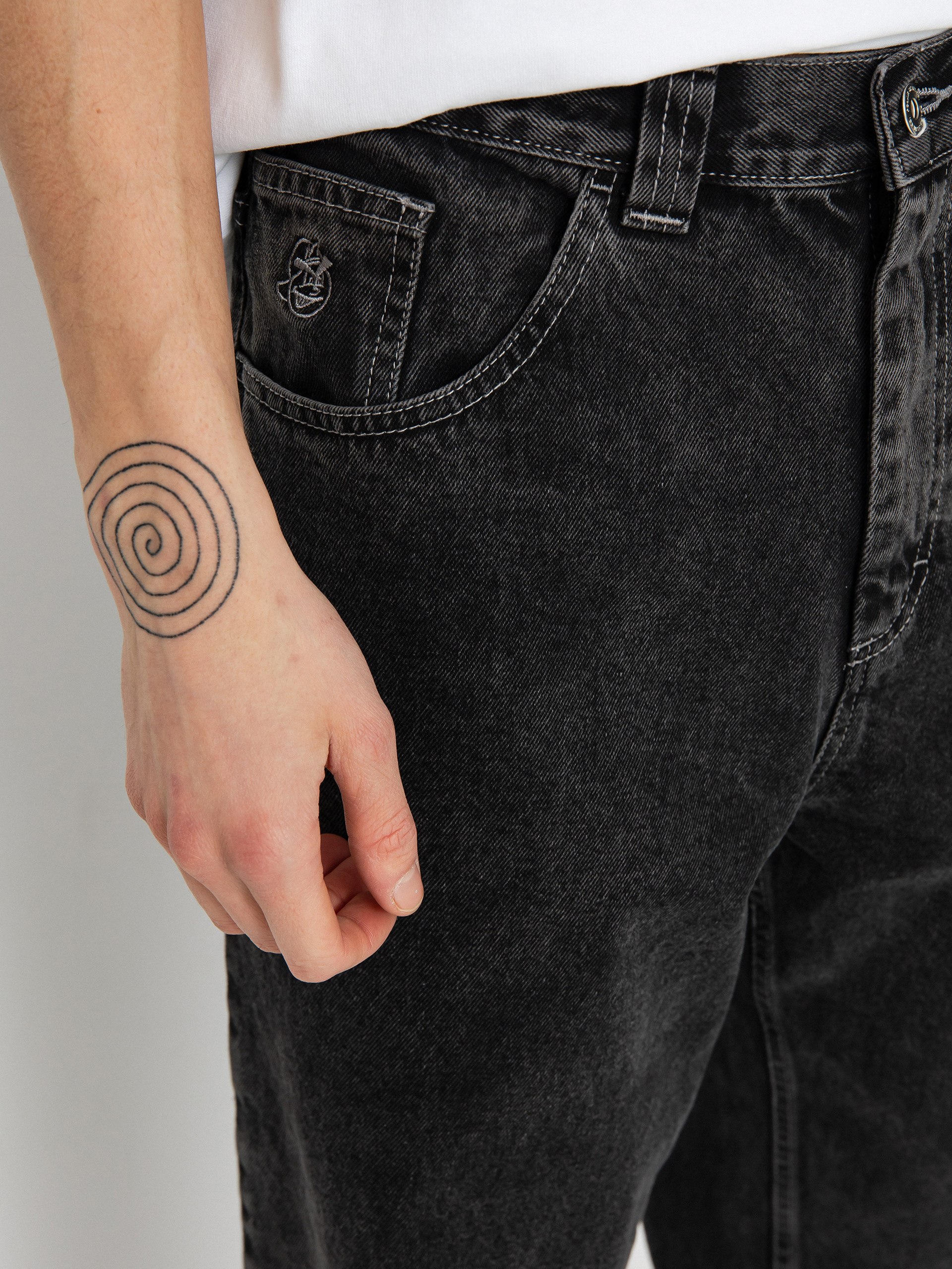 Pantaloni Polar Skate 93! Denim (silver black)