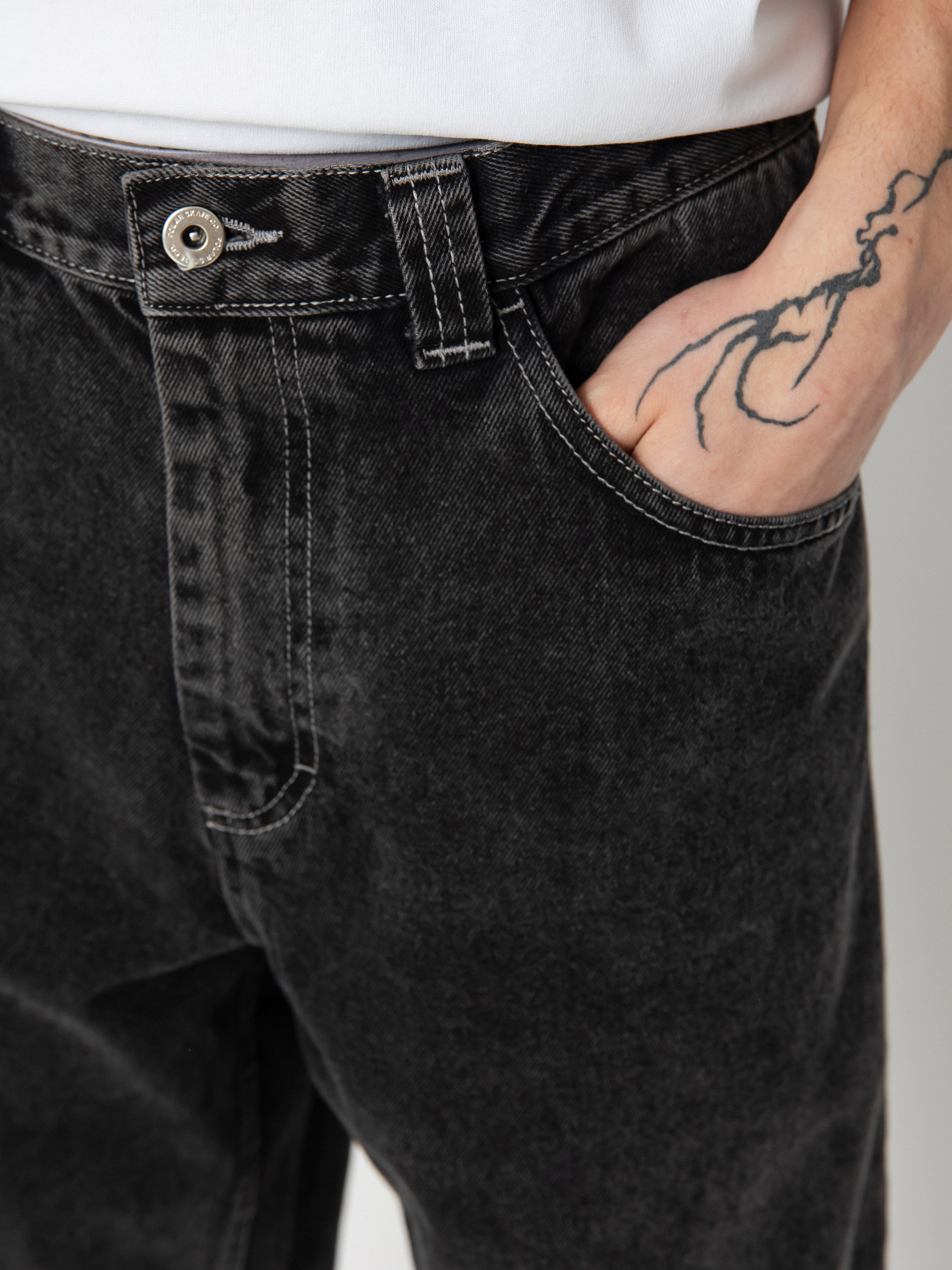 Pantaloni Polar Skate 93! Denim (silver black)