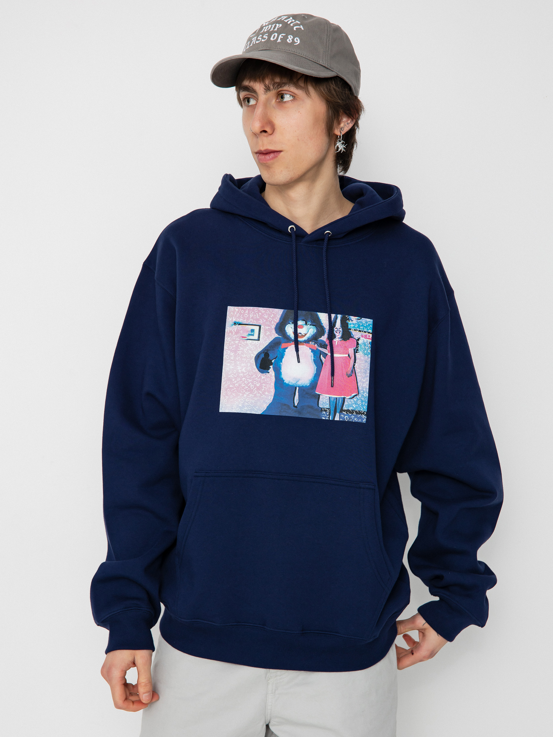 Hanorac cu glugă Polar Skate Dave Hoodie Pink Dress HD (dark blue)