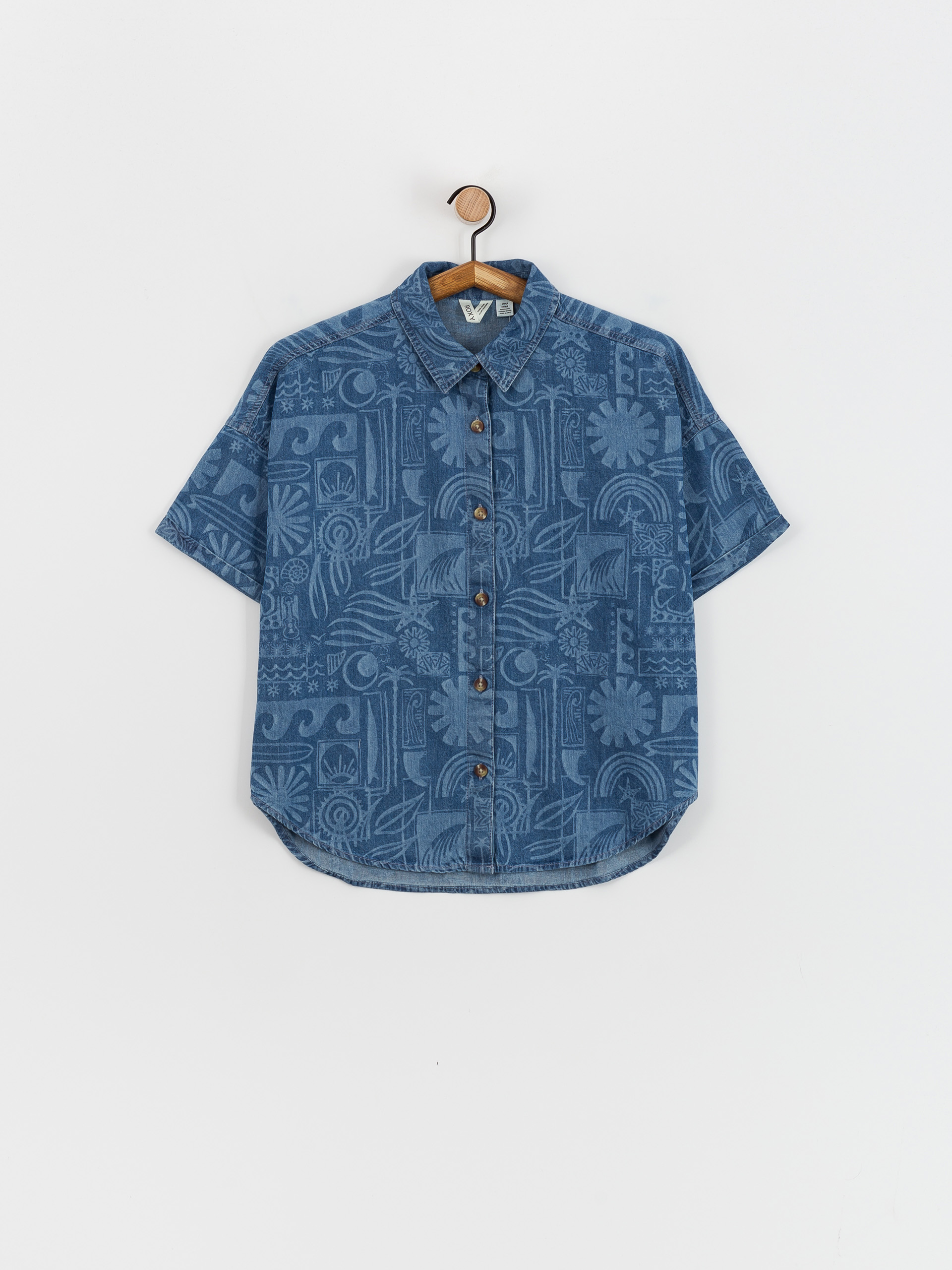 Cămașă Roxy Beach Nostalgia Denim Wmn (medium blue)