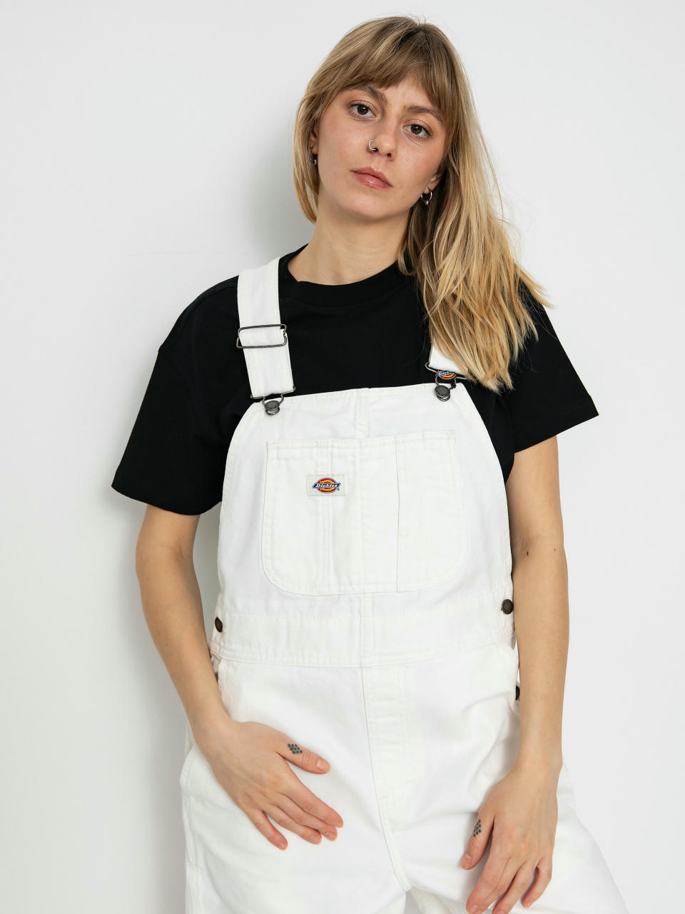 Șort Dickies Duck Canvas Bib Wmn (stone washed cloud)