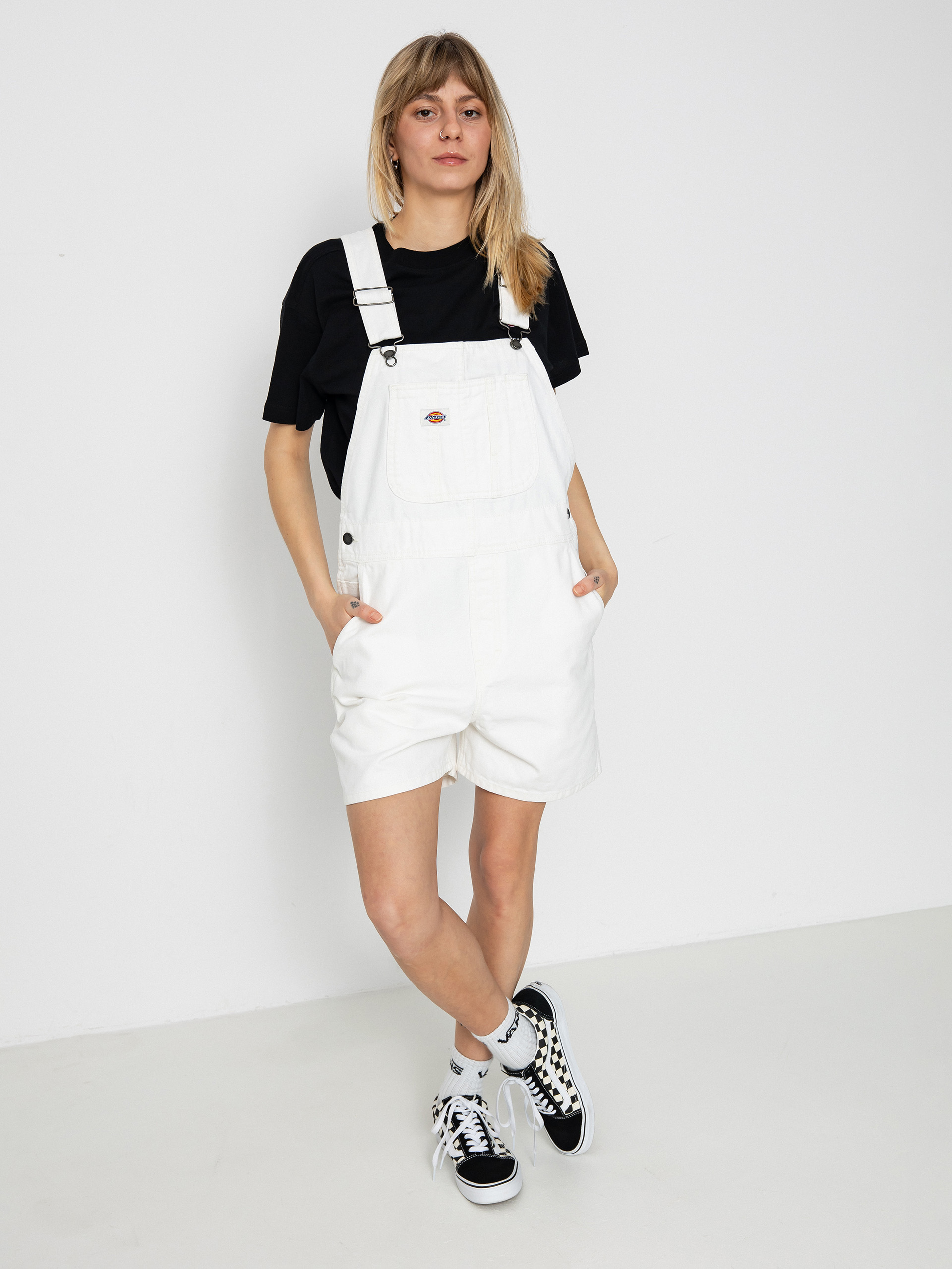 Șort Dickies Duck Canvas Bib Wmn (stone washed cloud)