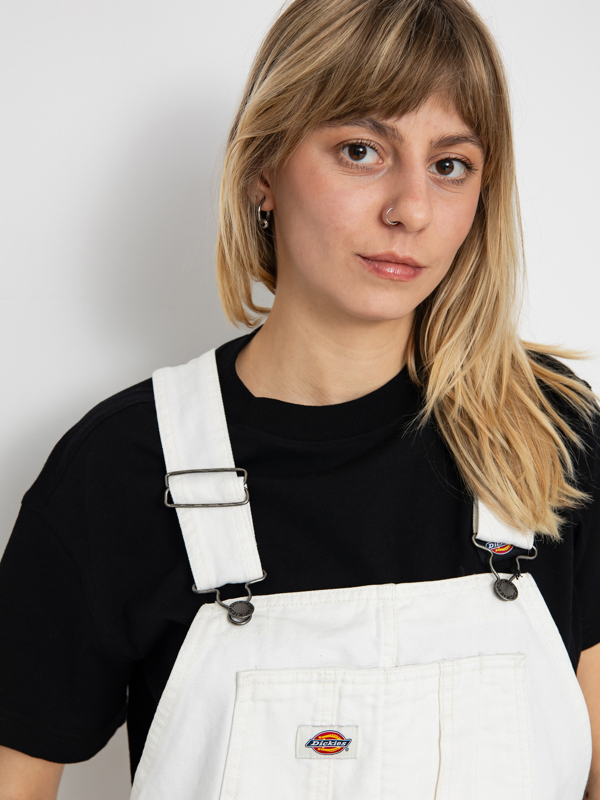 Șort Dickies Duck Canvas Bib Wmn (stone washed cloud)