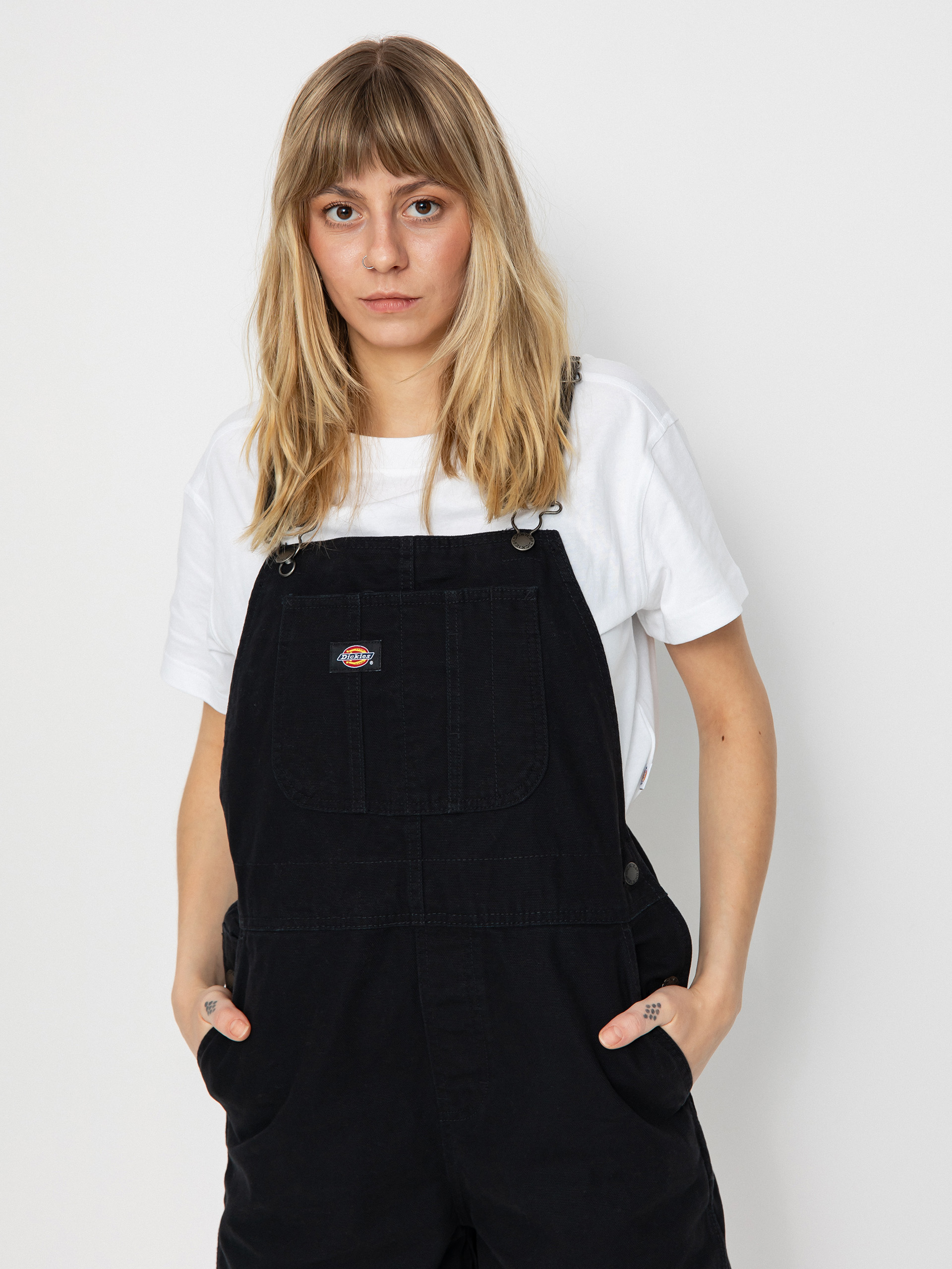 Șort Dickies Duck Canvas Bib Wmn (stone washed black)