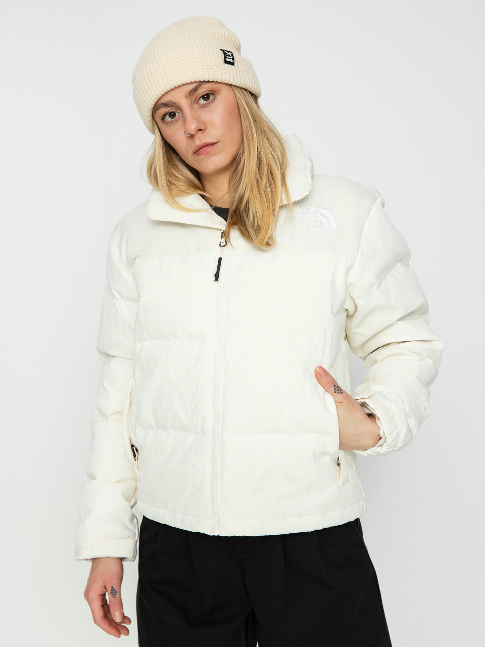 Geacă The North Face 92 Ripstop Nuptse Wmn (white dune)