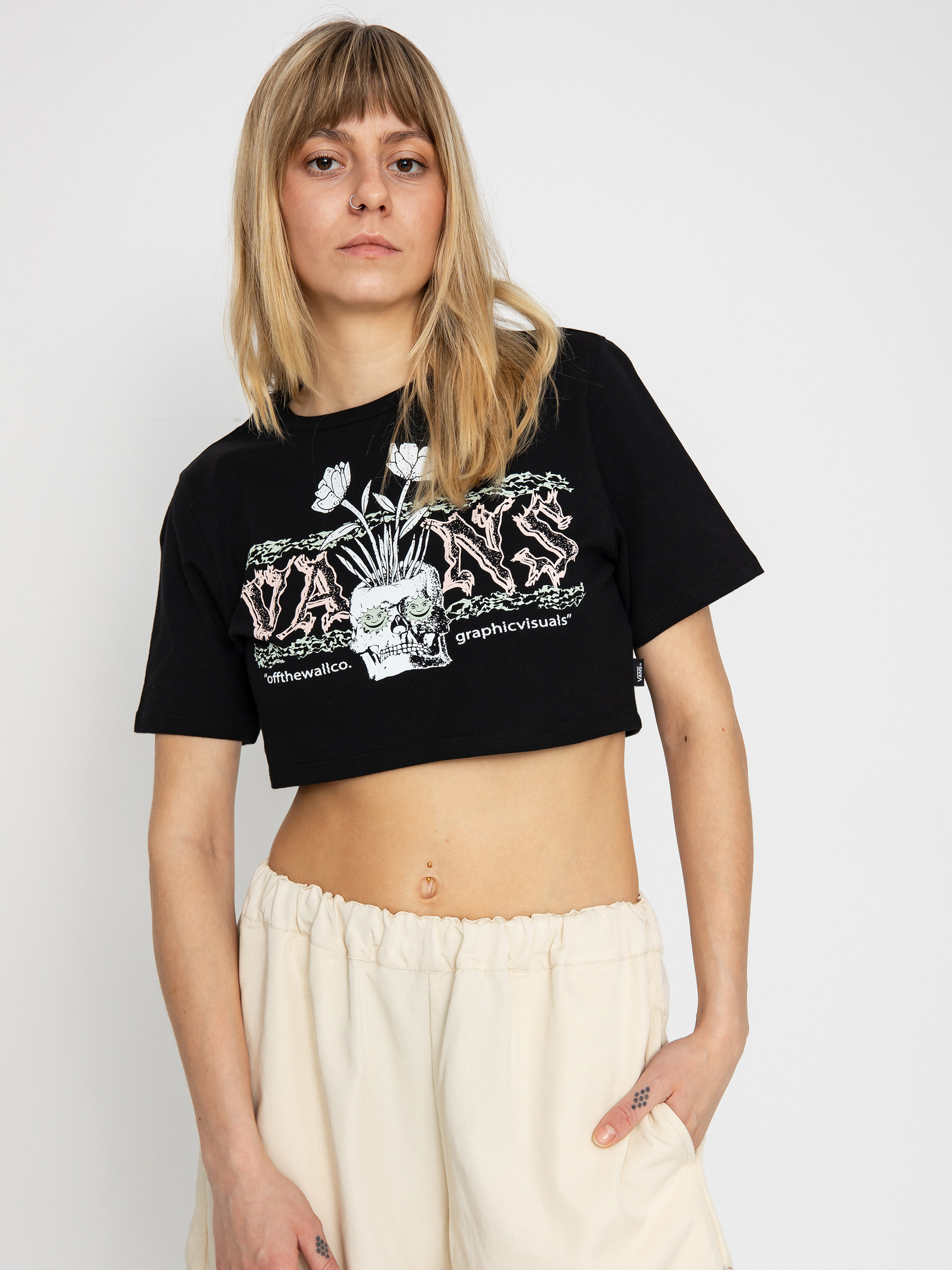 Tricou Vans Growing Ideas Crew Crop II Wmn (black)