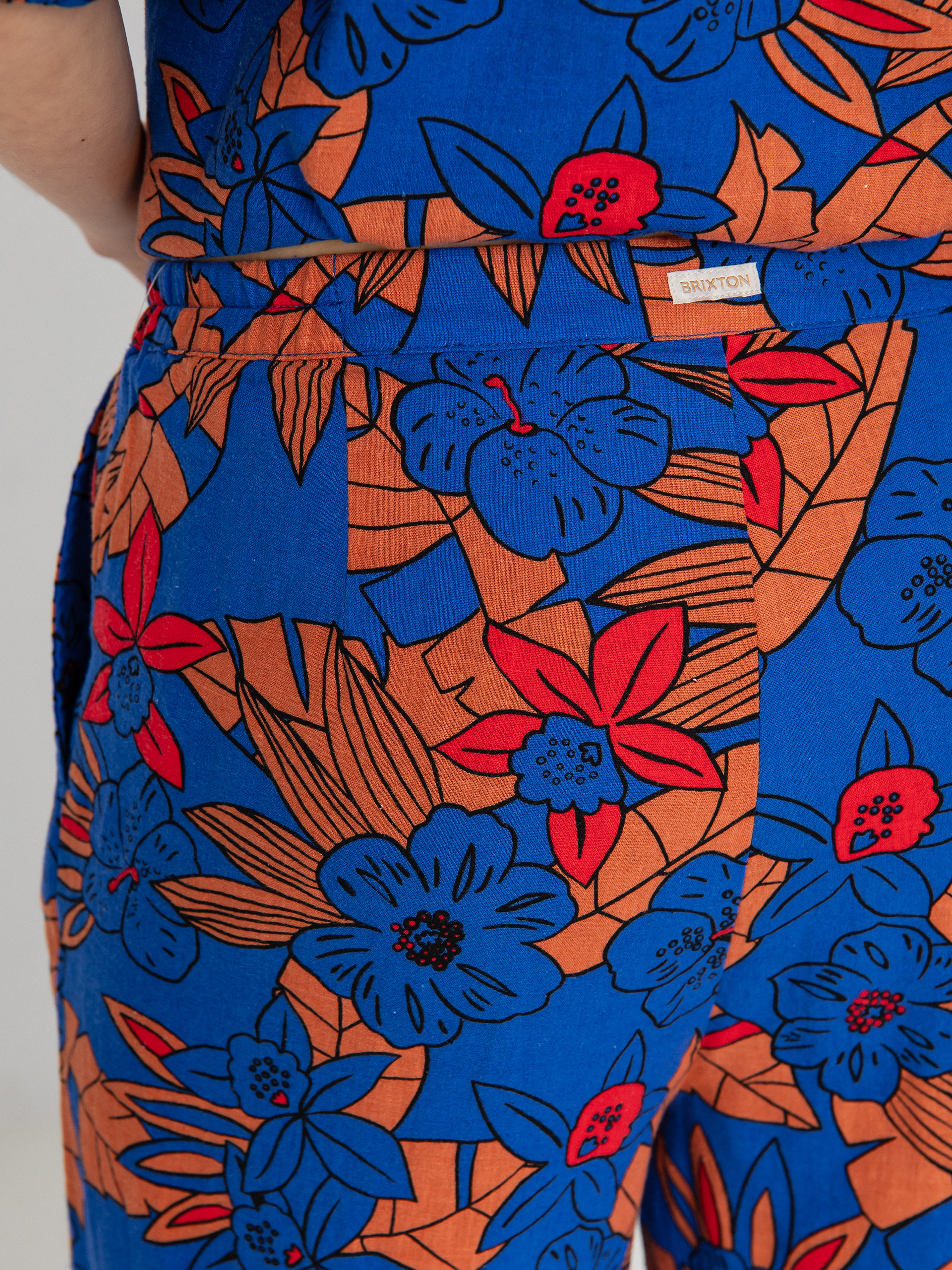 Pantaloni Brixton Mercado Linen Wmn (terracotta)