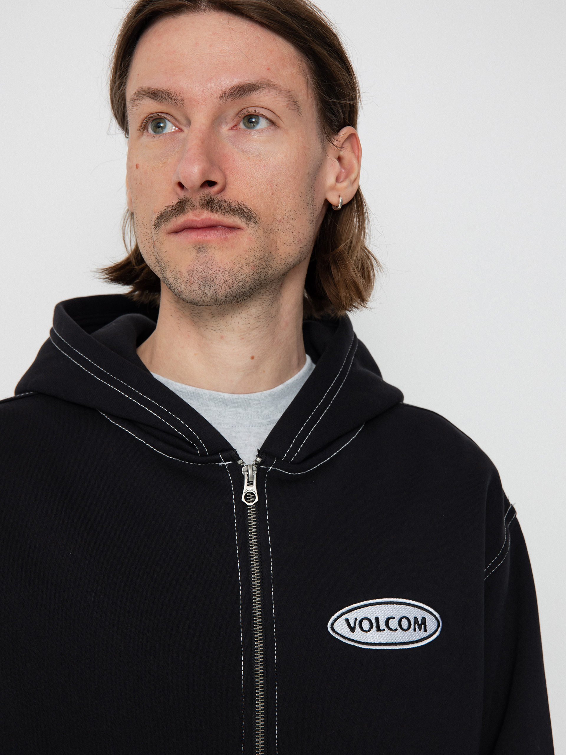 Hanorac cu glugă Volcom Workard ZHD (black)