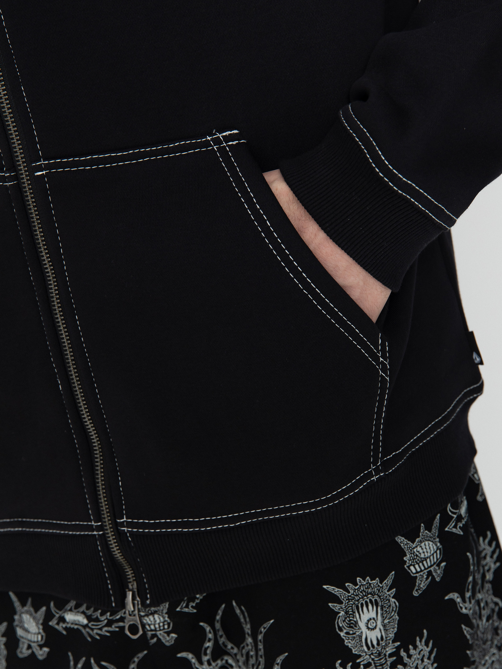 Hanorac cu glugă Volcom Workard ZHD (black)