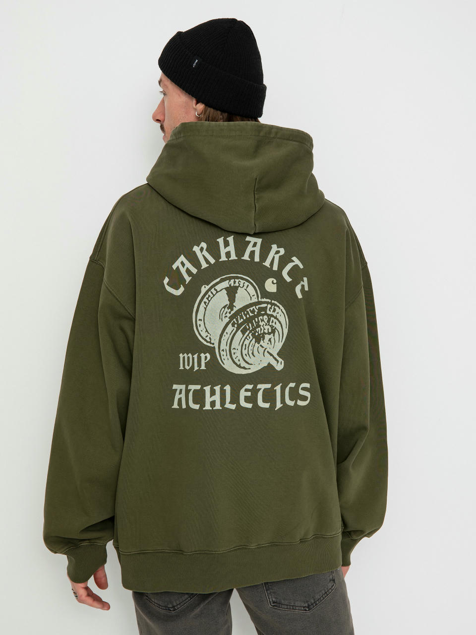 Hanorac cu glugă Carhartt WIP Class of 89 HD (dundee/white)