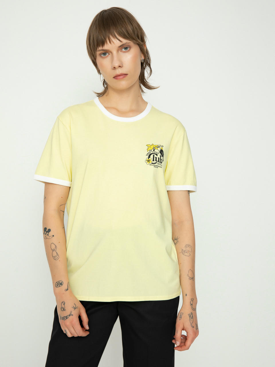 Tricou Volcom Truly Ringer Wmn (aura yellow)