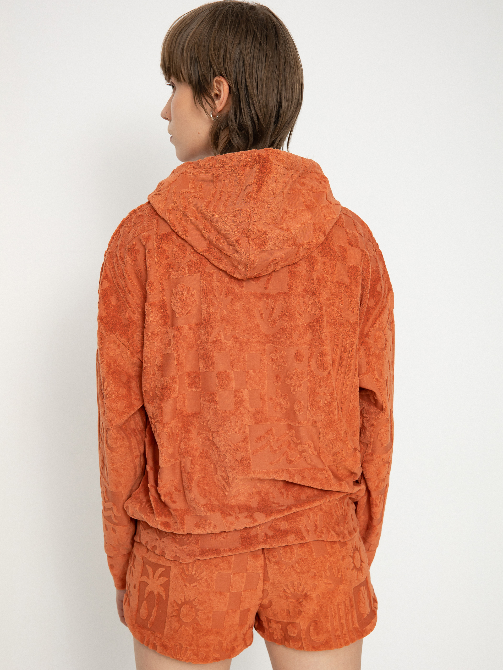 Hanorac cu glugă Volcom Sunny Wild Terry Cloth HD Wmn (rosewood)