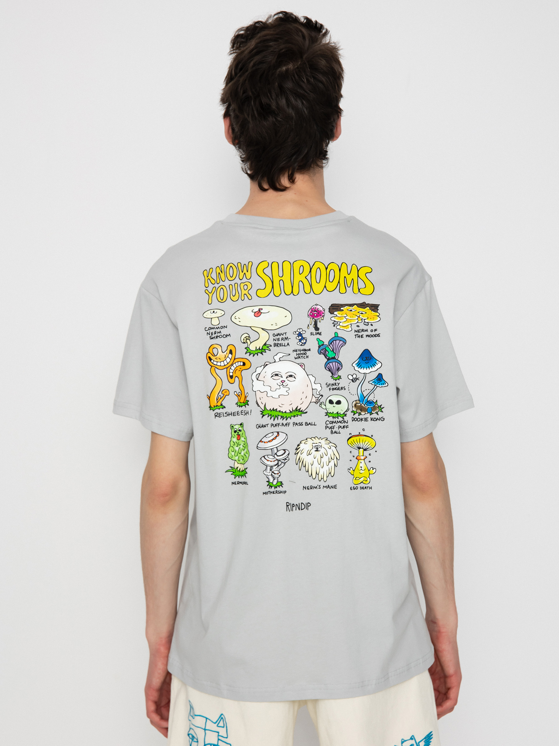 Tricou RipNDip Know Ur Shrooms (grey)