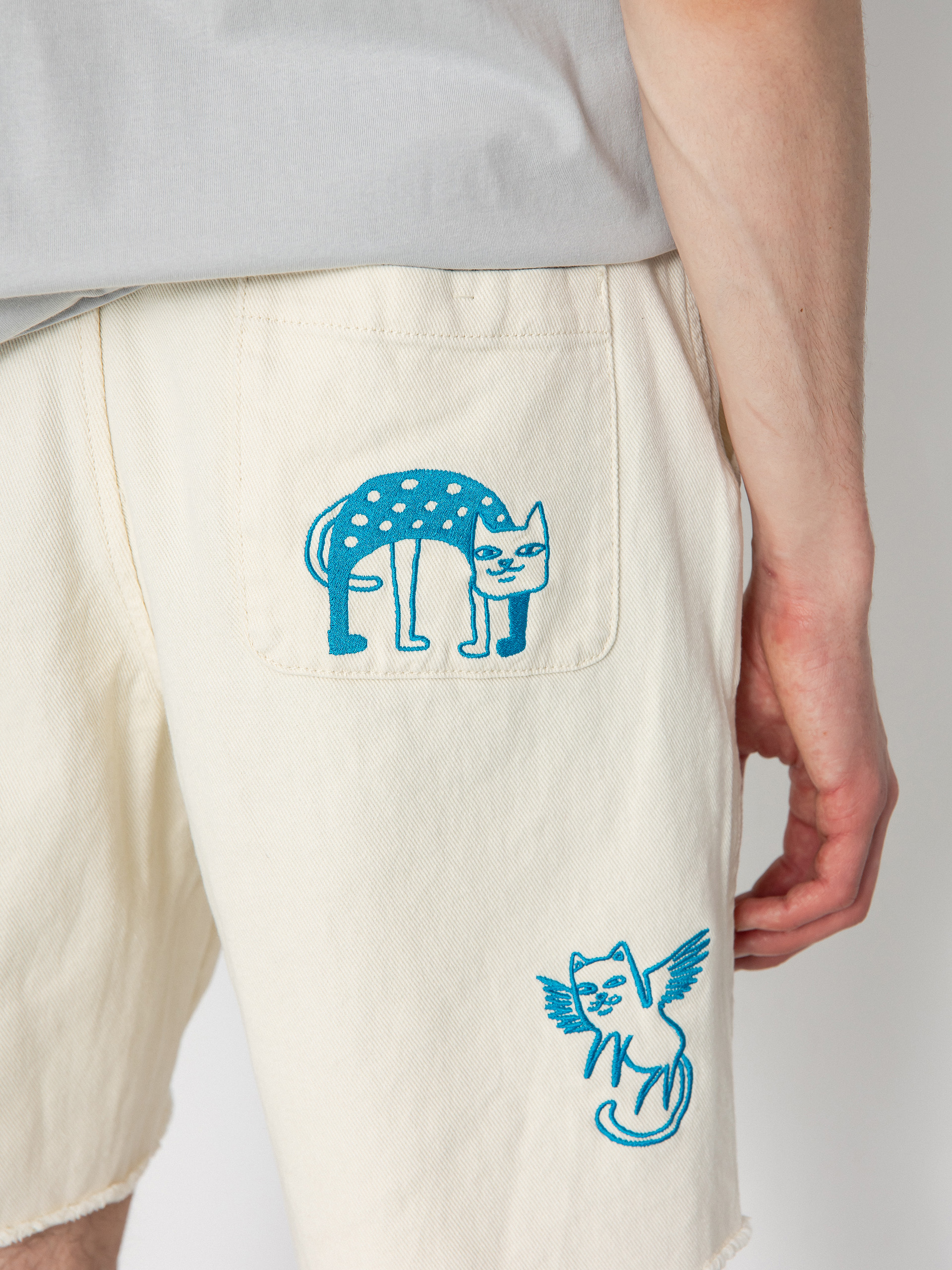 Șort RipNDip Blonded Denim (off white)