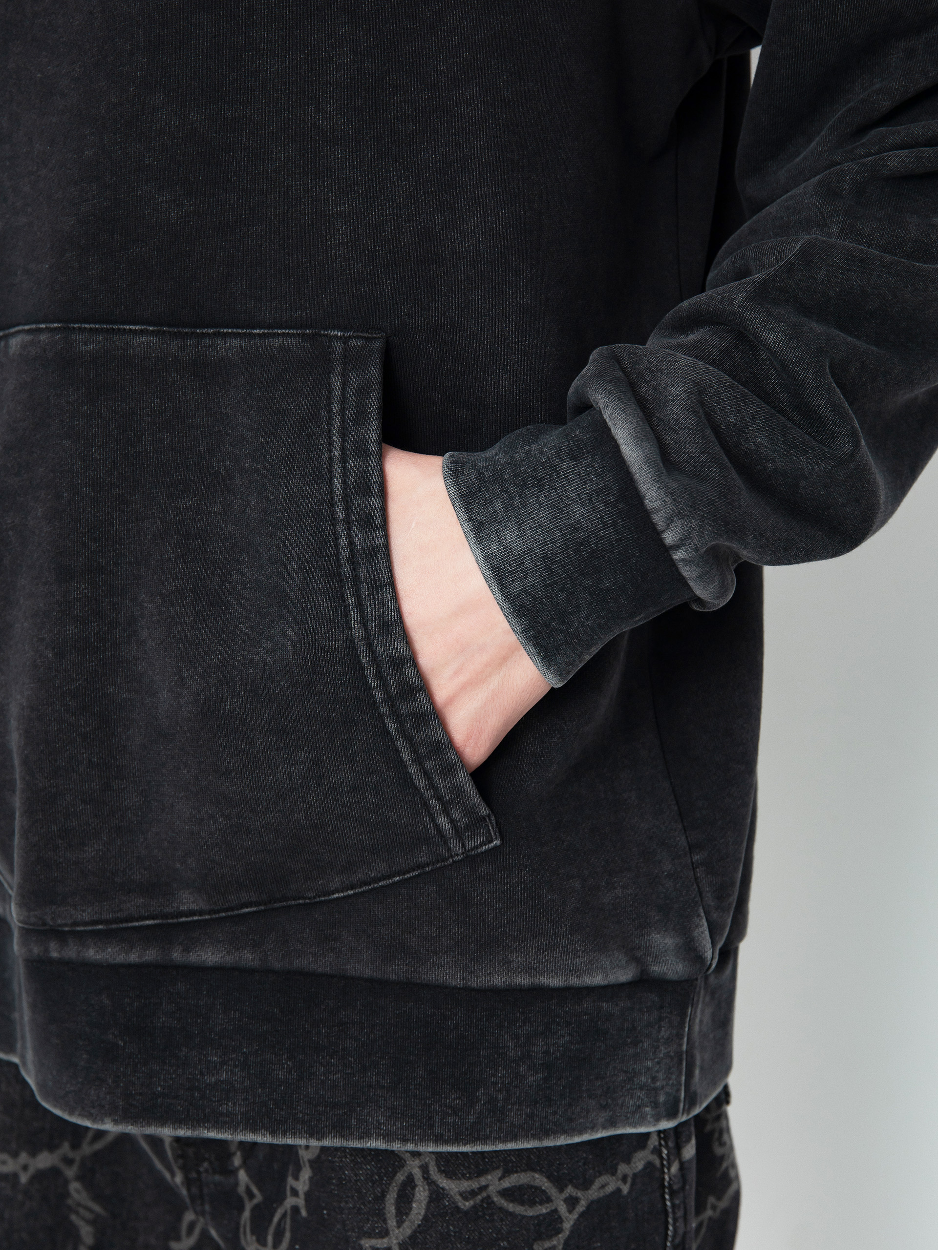 Hanorac cu glugă RipNDip Fan Fave HD (black wash)