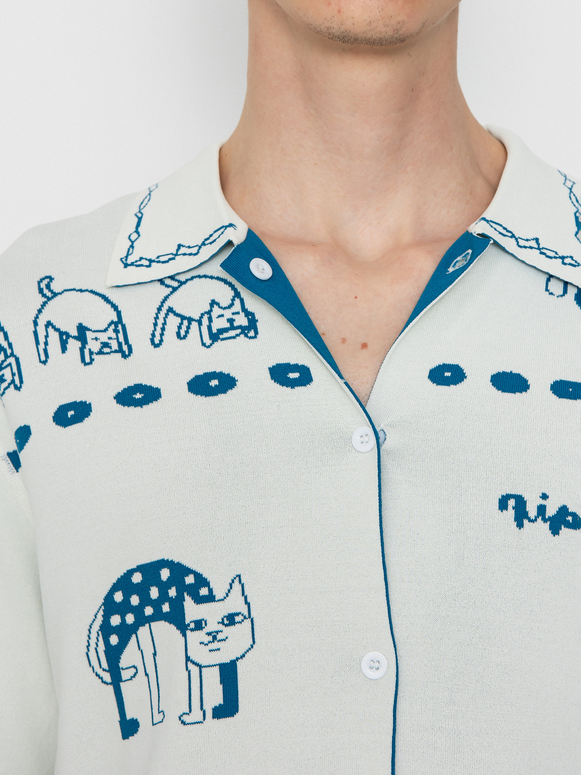 Cămașă RipNDip Blonded Knitted Button (off white)