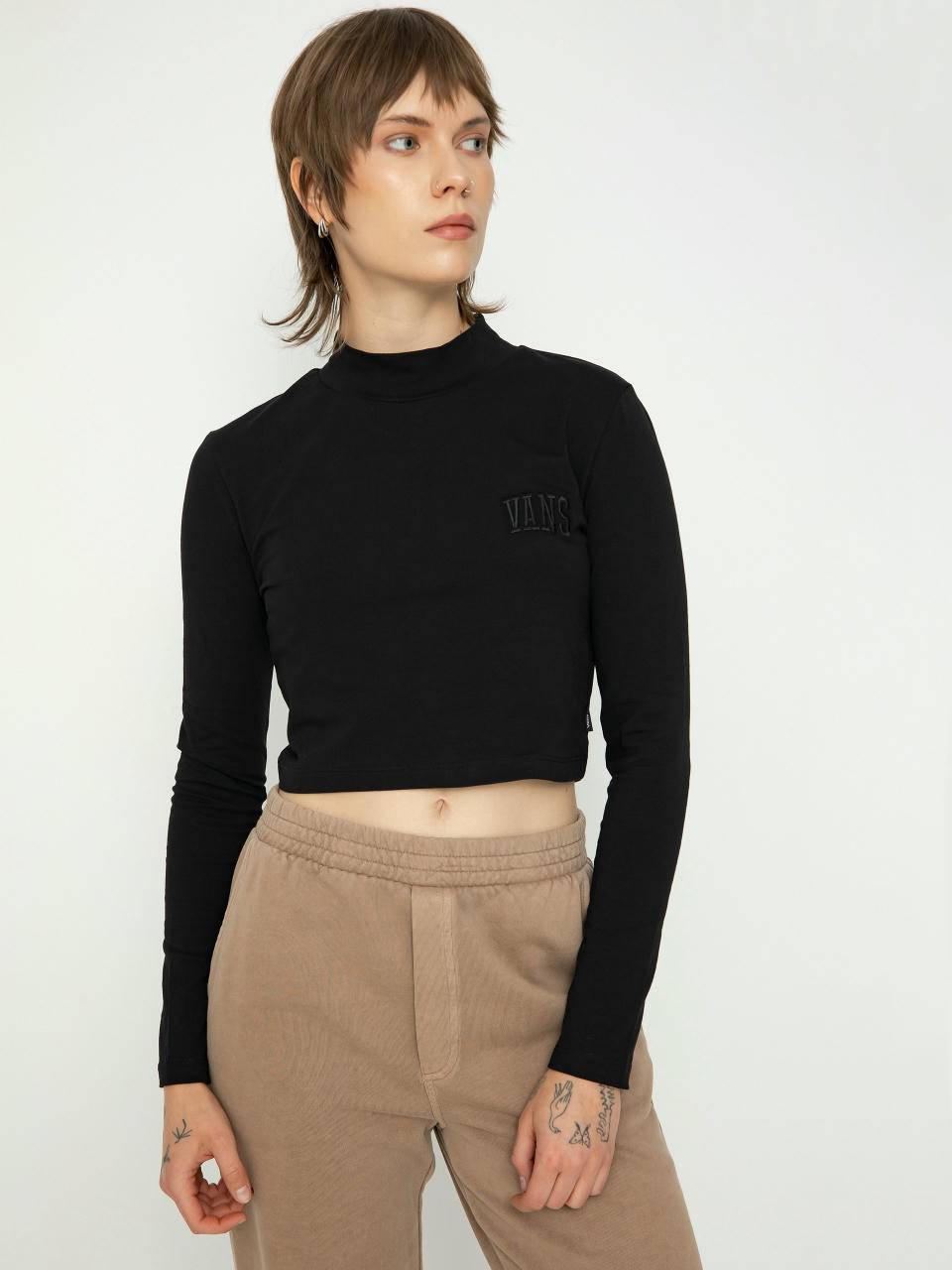 Longsleeve Vans Mini Mock Neck Wmn (program black)