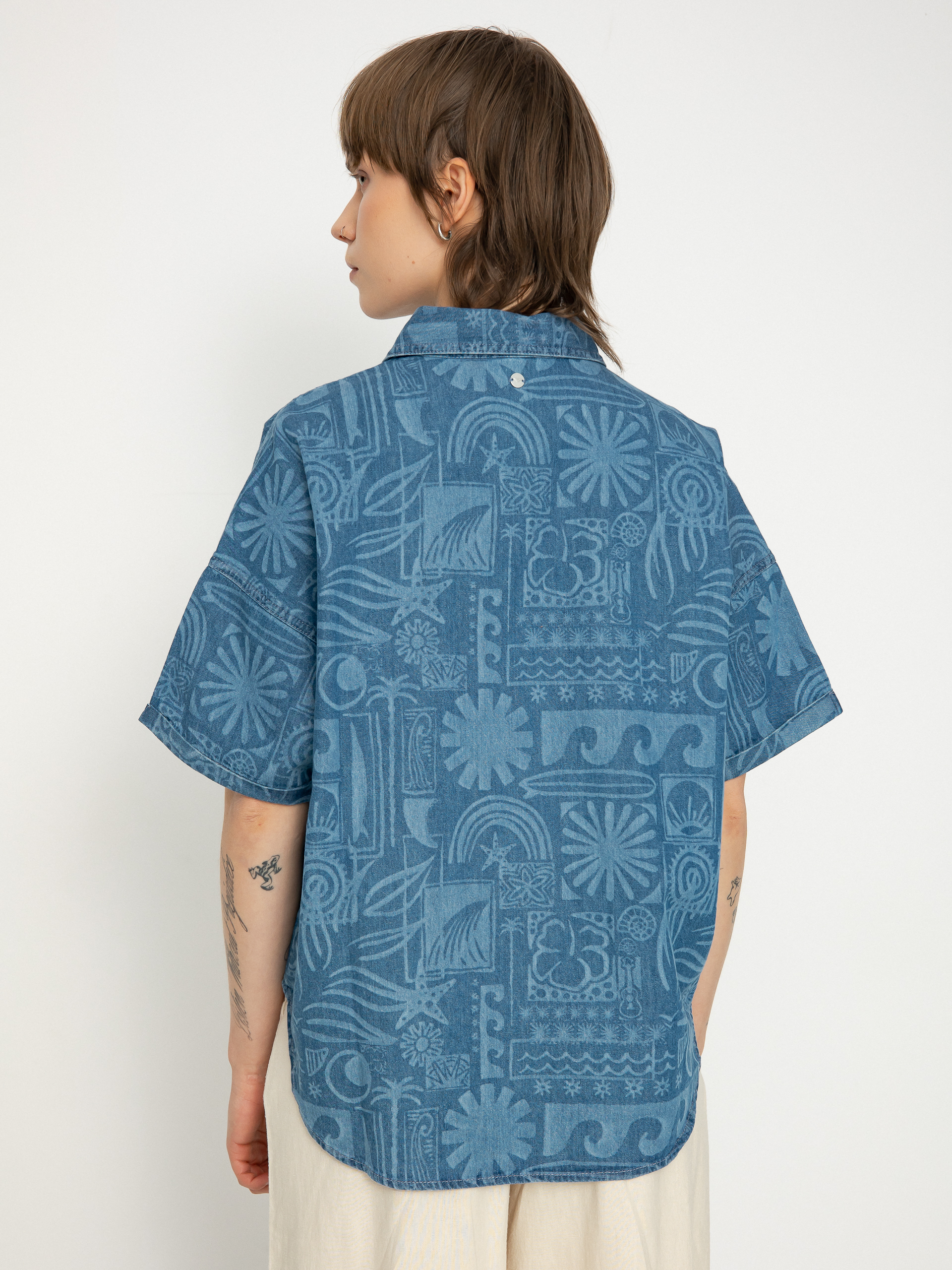 Cămașă Roxy Beach Nostalgia Denim Wmn (medium blue)