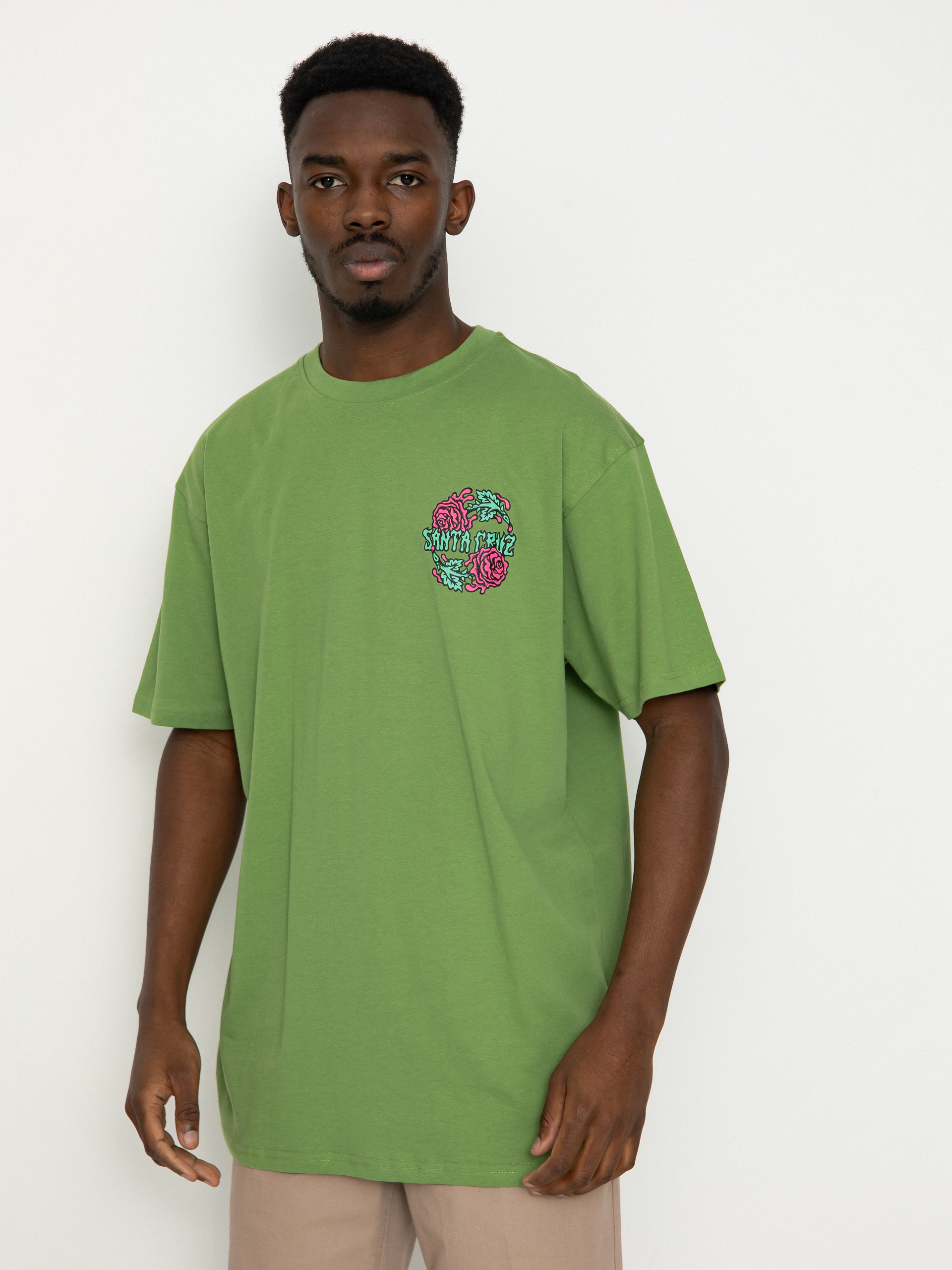 Tricou Santa Cruz Dressen Rose Crew Two (apple)