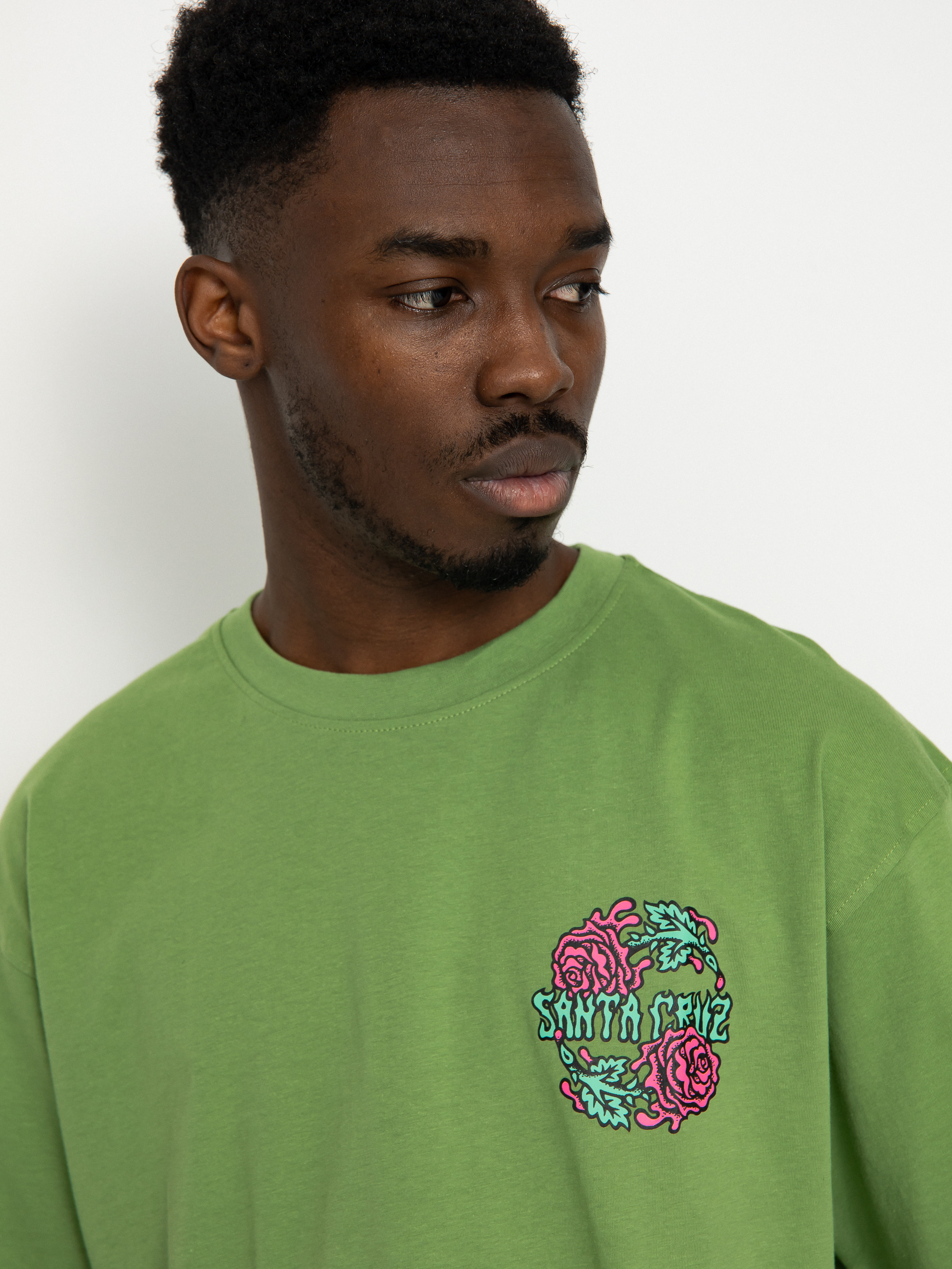 Tricou Santa Cruz Dressen Rose Crew Two (apple)