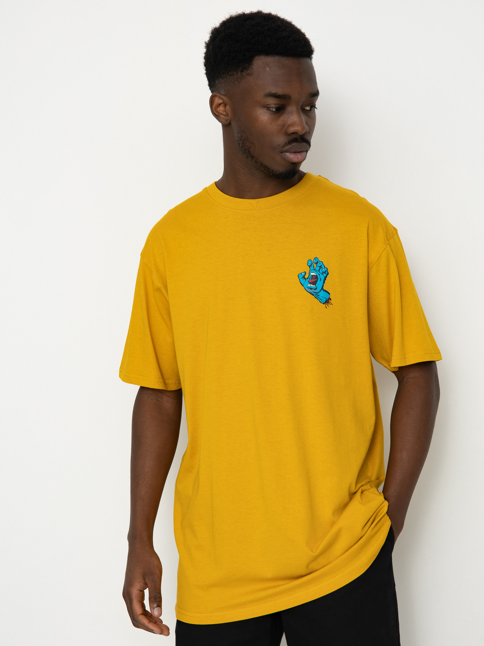 Tricou Santa Cruz Screaming Hand Chest (old gold)