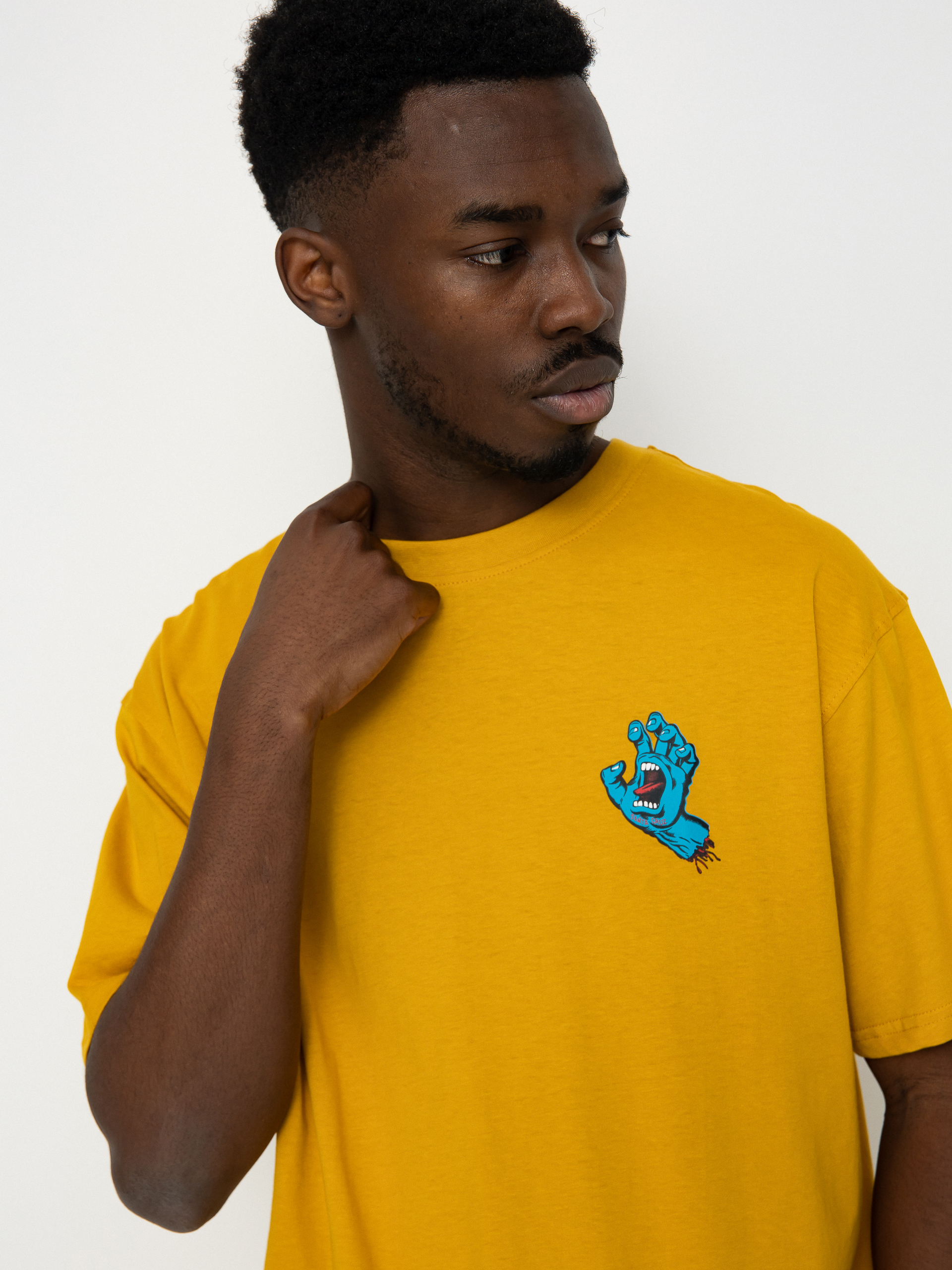 Tricou Santa Cruz Screaming Hand Chest (old gold)