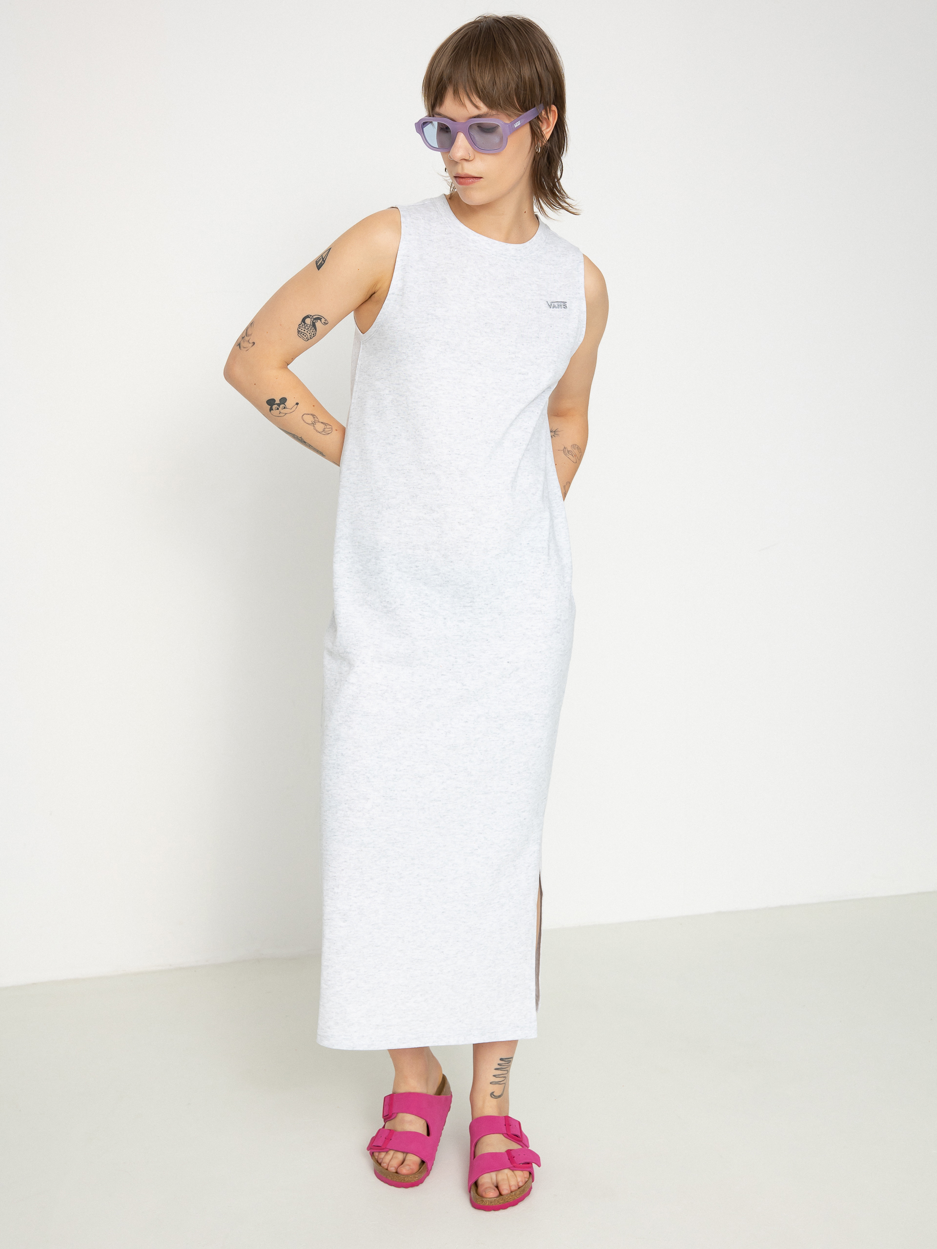 Fustă Vans Left Chest Maxi Wmn (light grey heather)