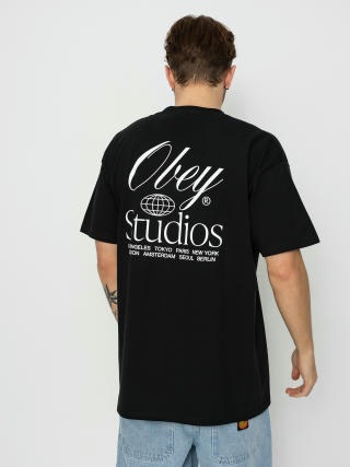 Tricou OBEY Studios Worldwide (black)