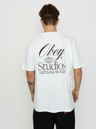 Tricou OBEY Studios Worldwide (white)