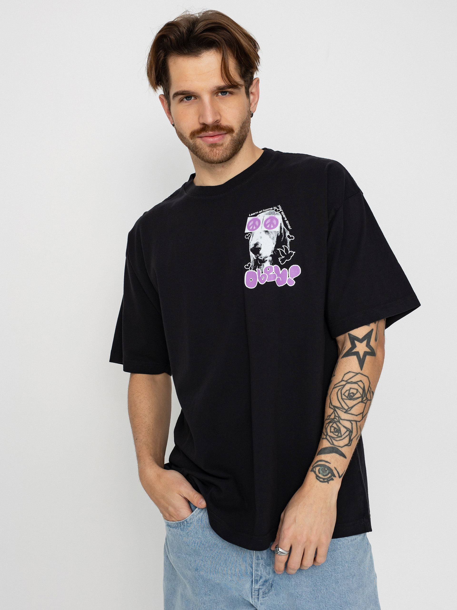 Tricou OBEY Peace Eyes (vintage black)