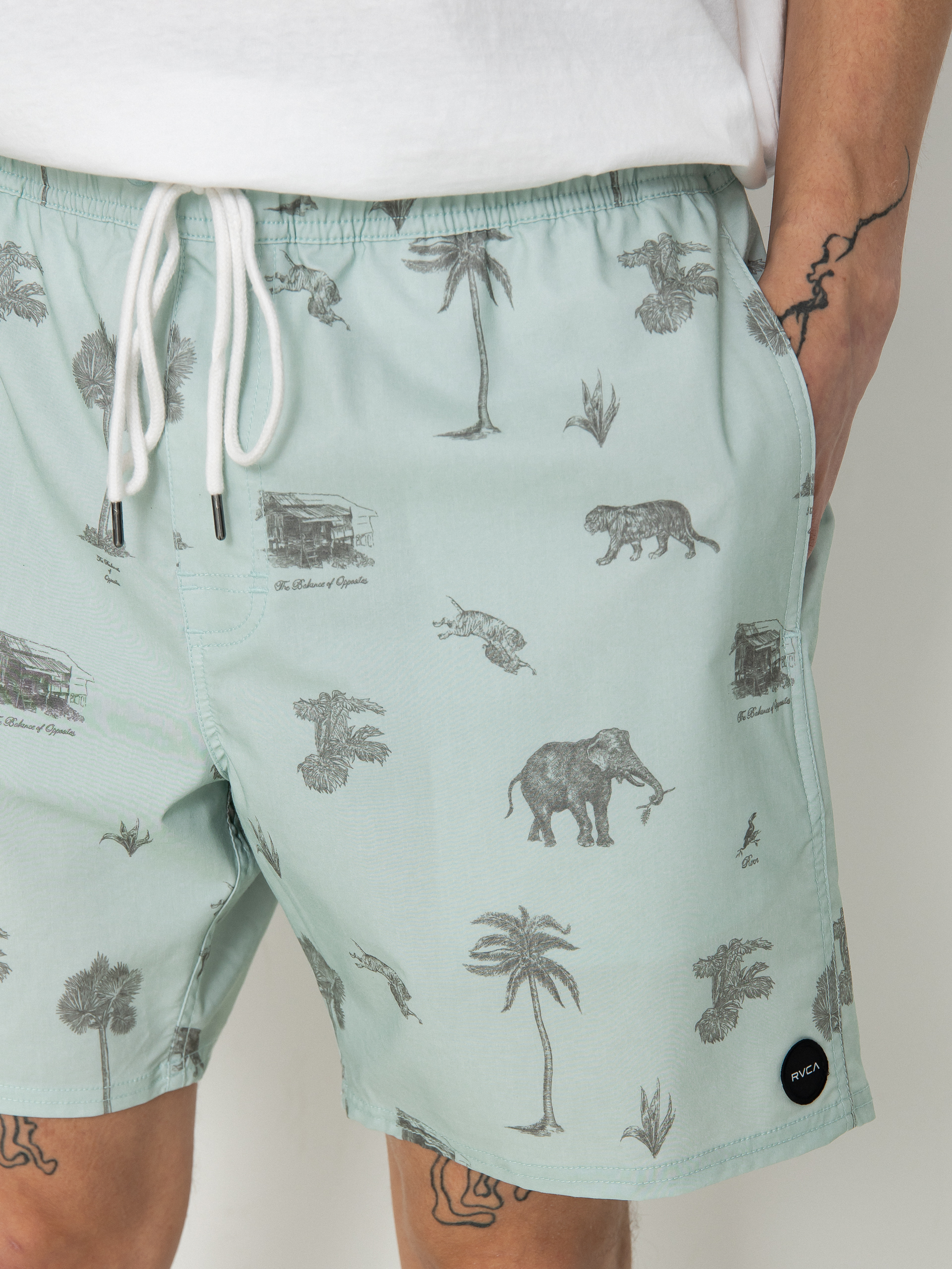 Șort pentru plajă RVCA Barnes Elastic (cool blue)