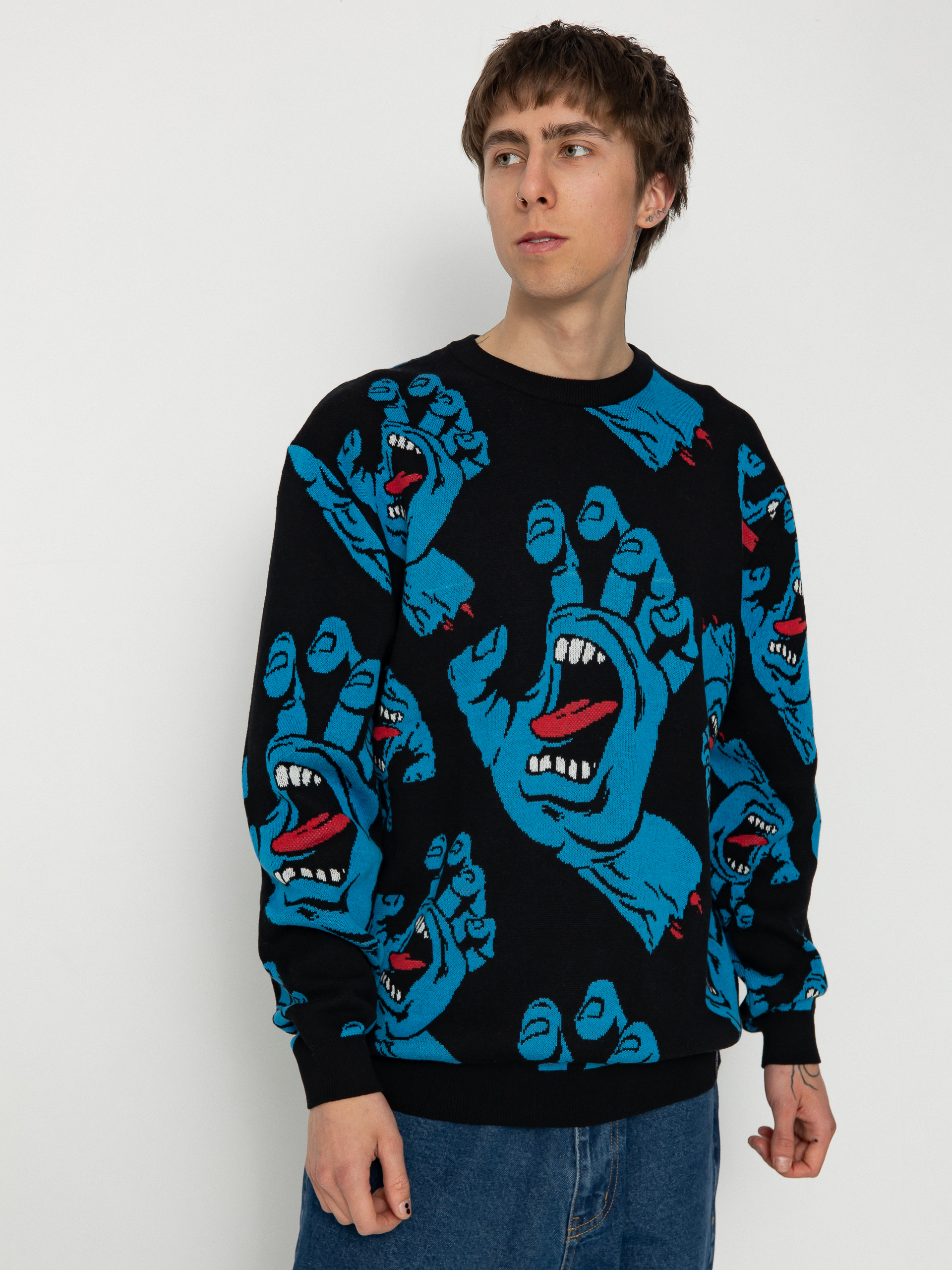 Hanorac Santa Cruz Hands All Over Knit (black)
