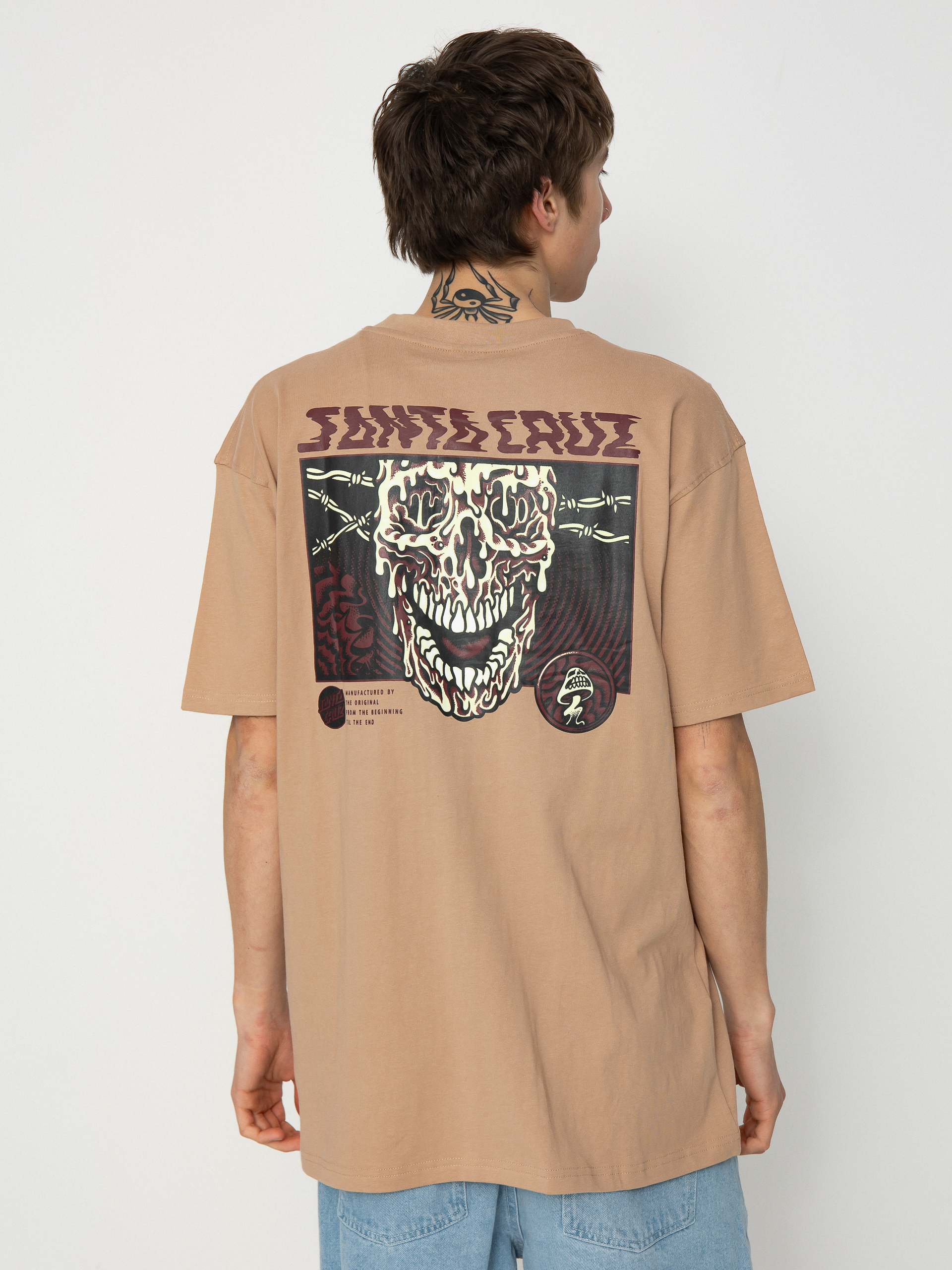 Tricou Santa Cruz Toxic Skull (taupe)