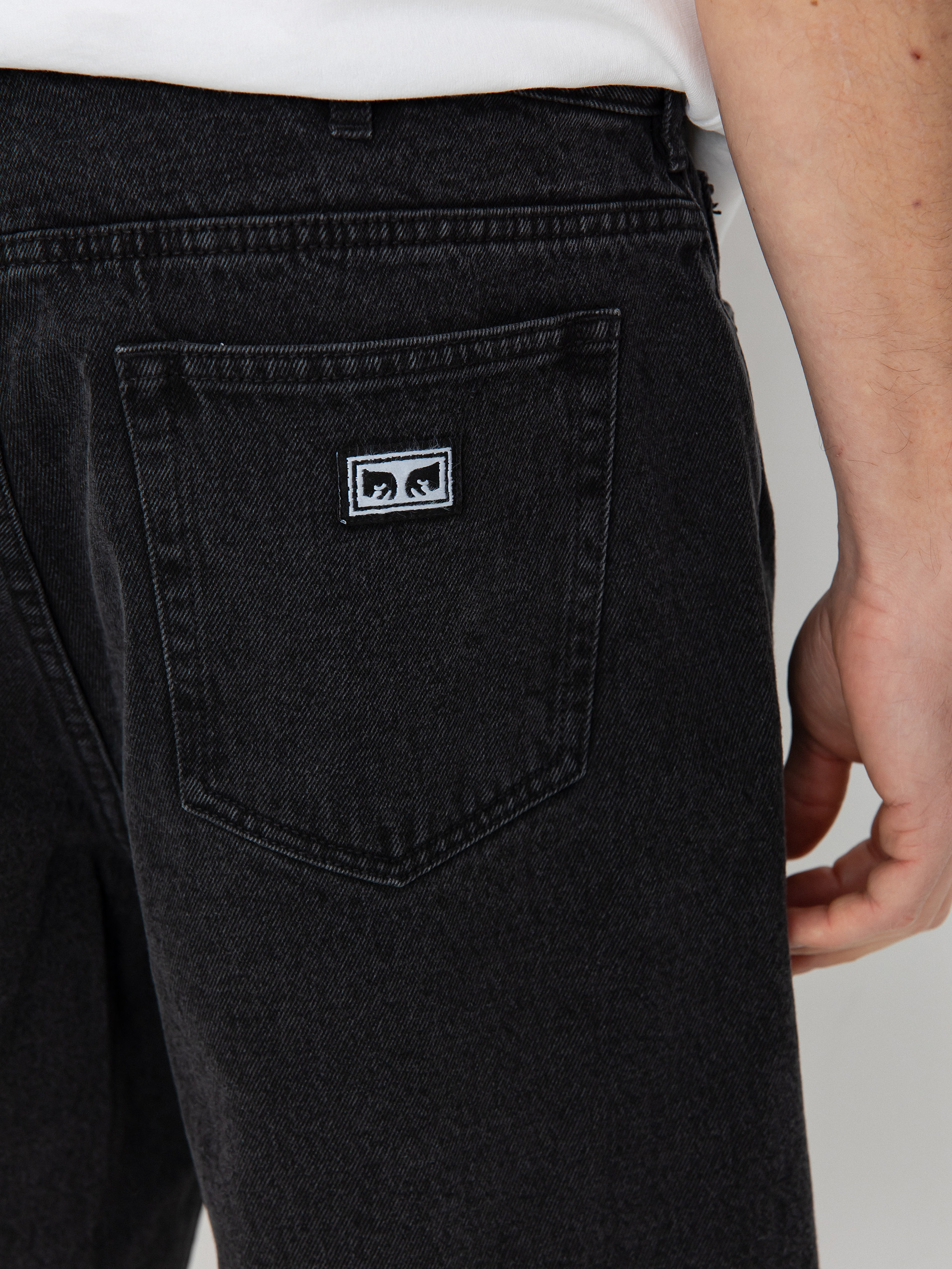 Șort OBEY Bigwig Baggy Denim (faded black)