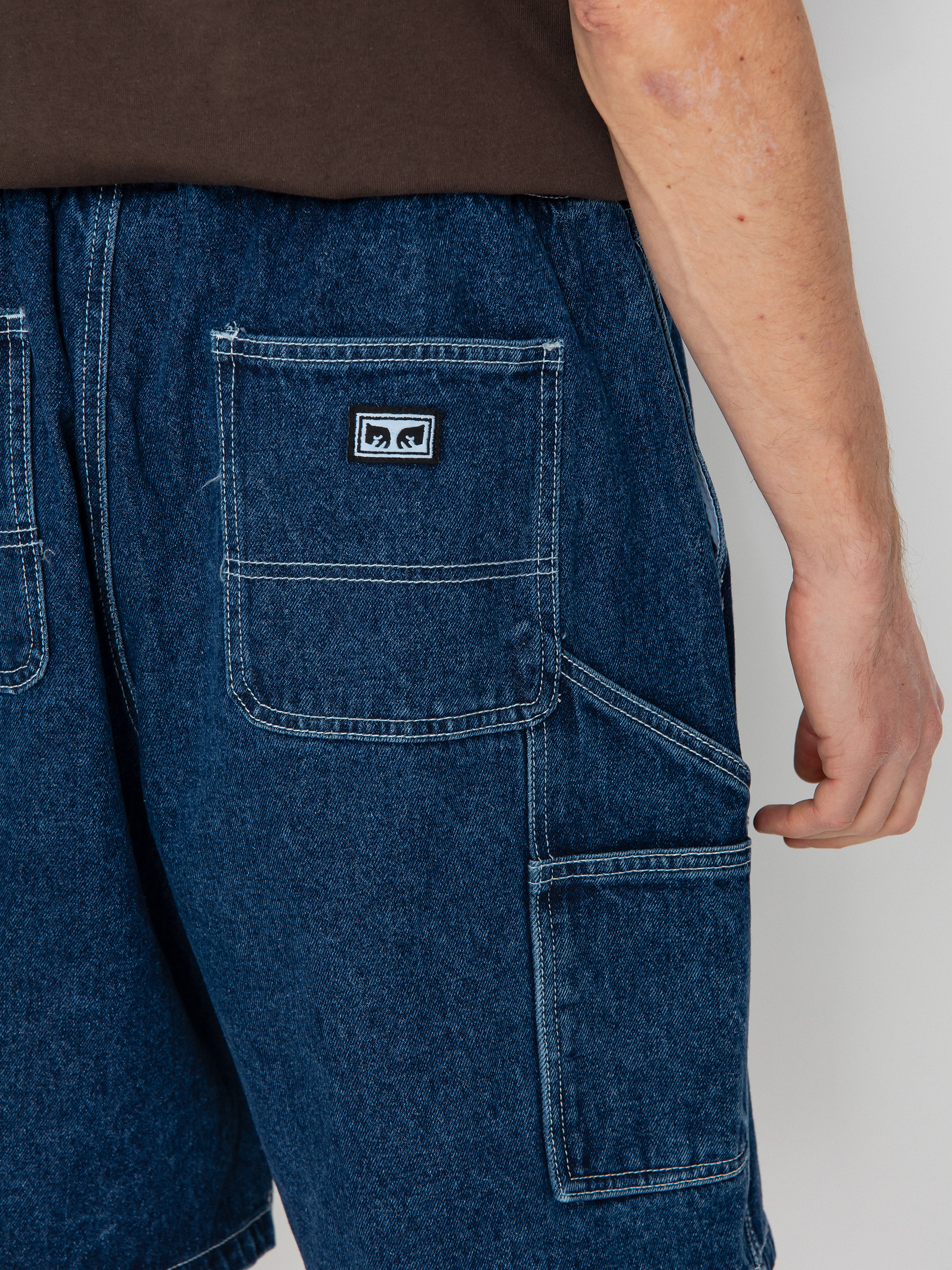 Șort OBEY Easy Denim Carpenter (stone wash indigo)