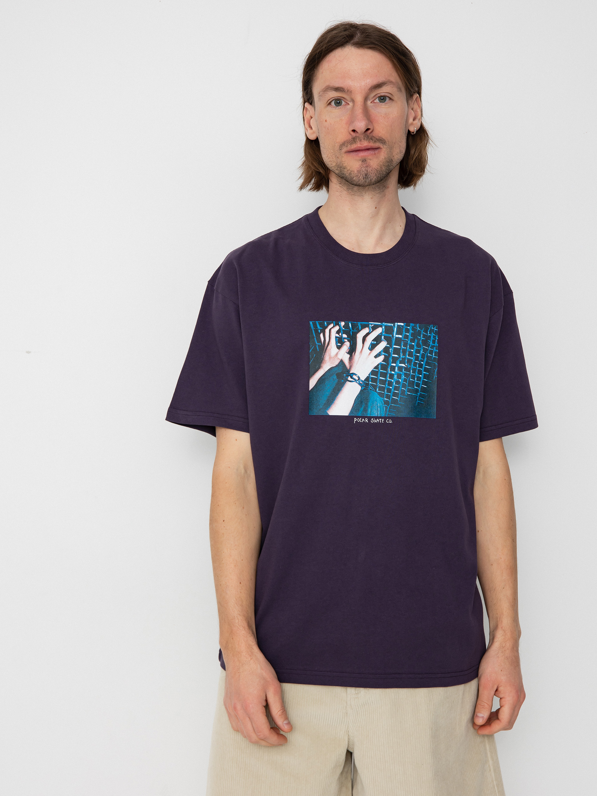 Tricou Polar Skate Caged Hands (dark violet)