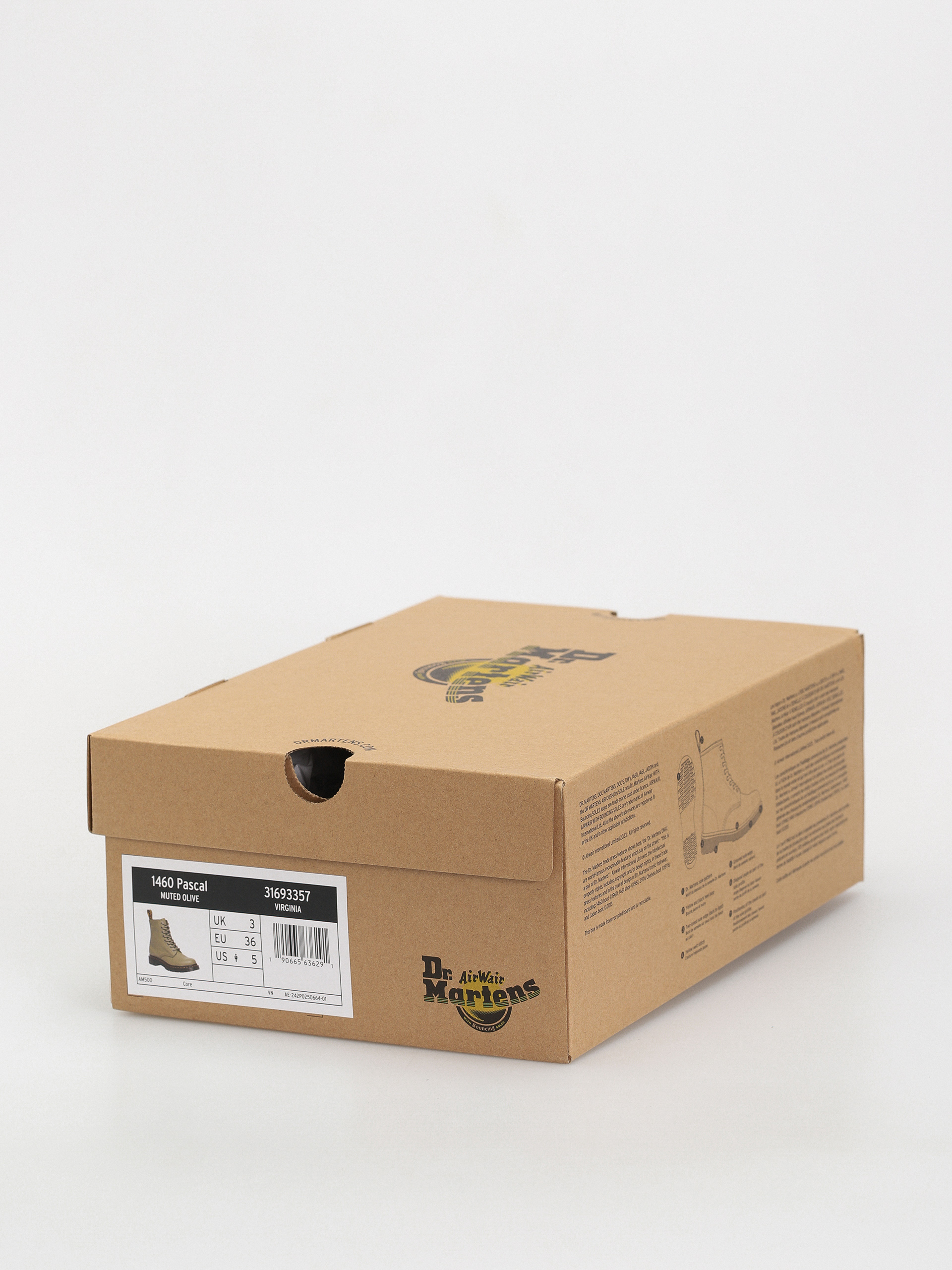 Pantofi Dr. Martens 1460 Pascal Wmn (muted olive virginia)