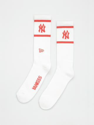 Șosete New Era MLB Crew New York Yankees (white/red)