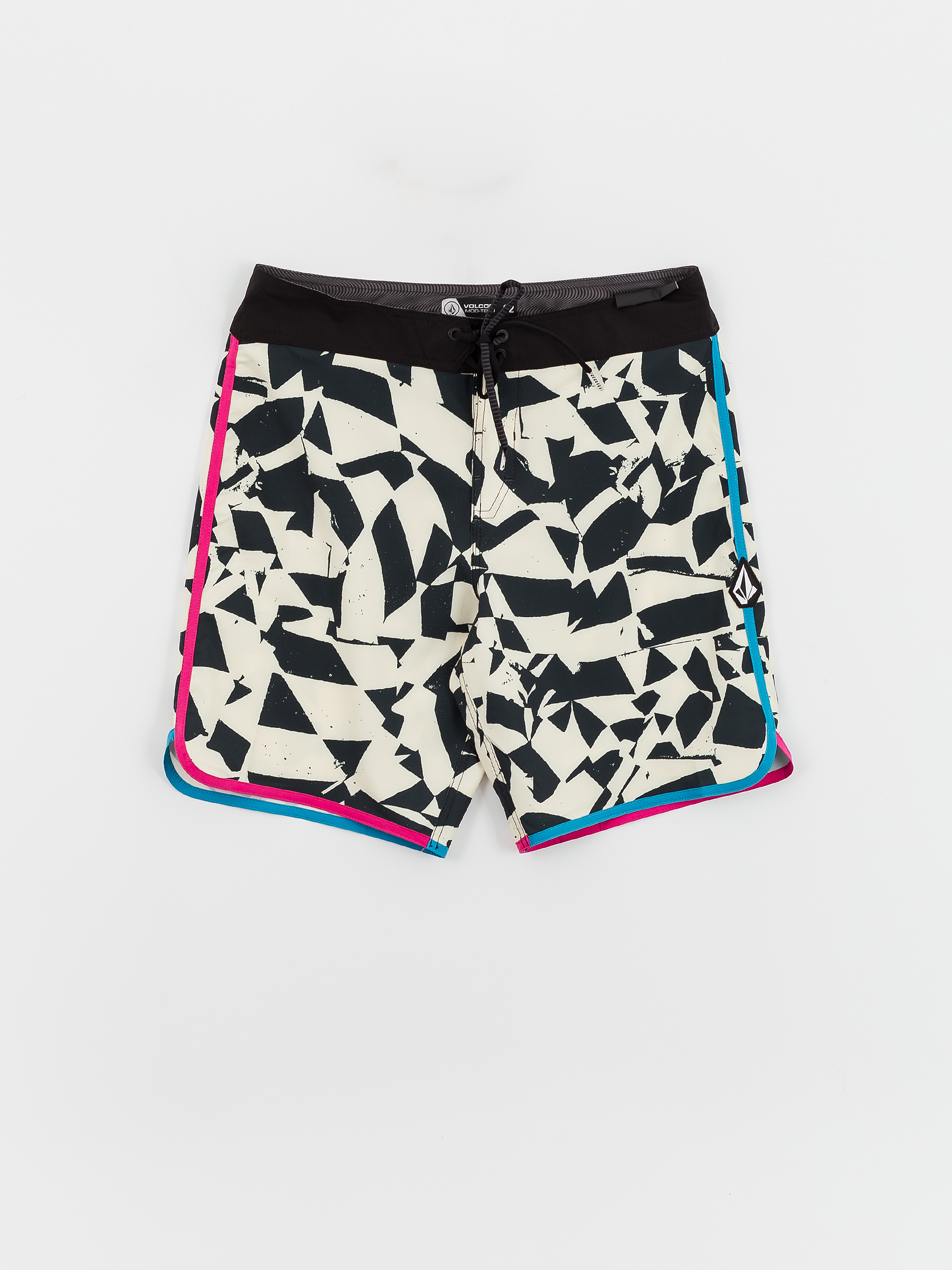 Șort pentru plajă Volcom Lido Print Scallop Mod 19 (black white)