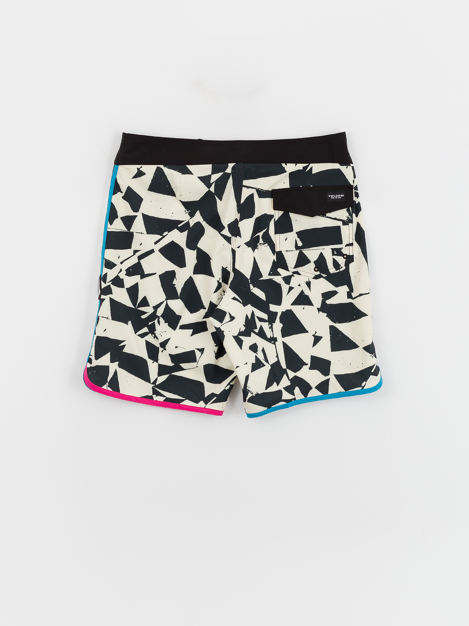 Șort pentru plajă Volcom Lido Print Scallop Mod 19 (black white)