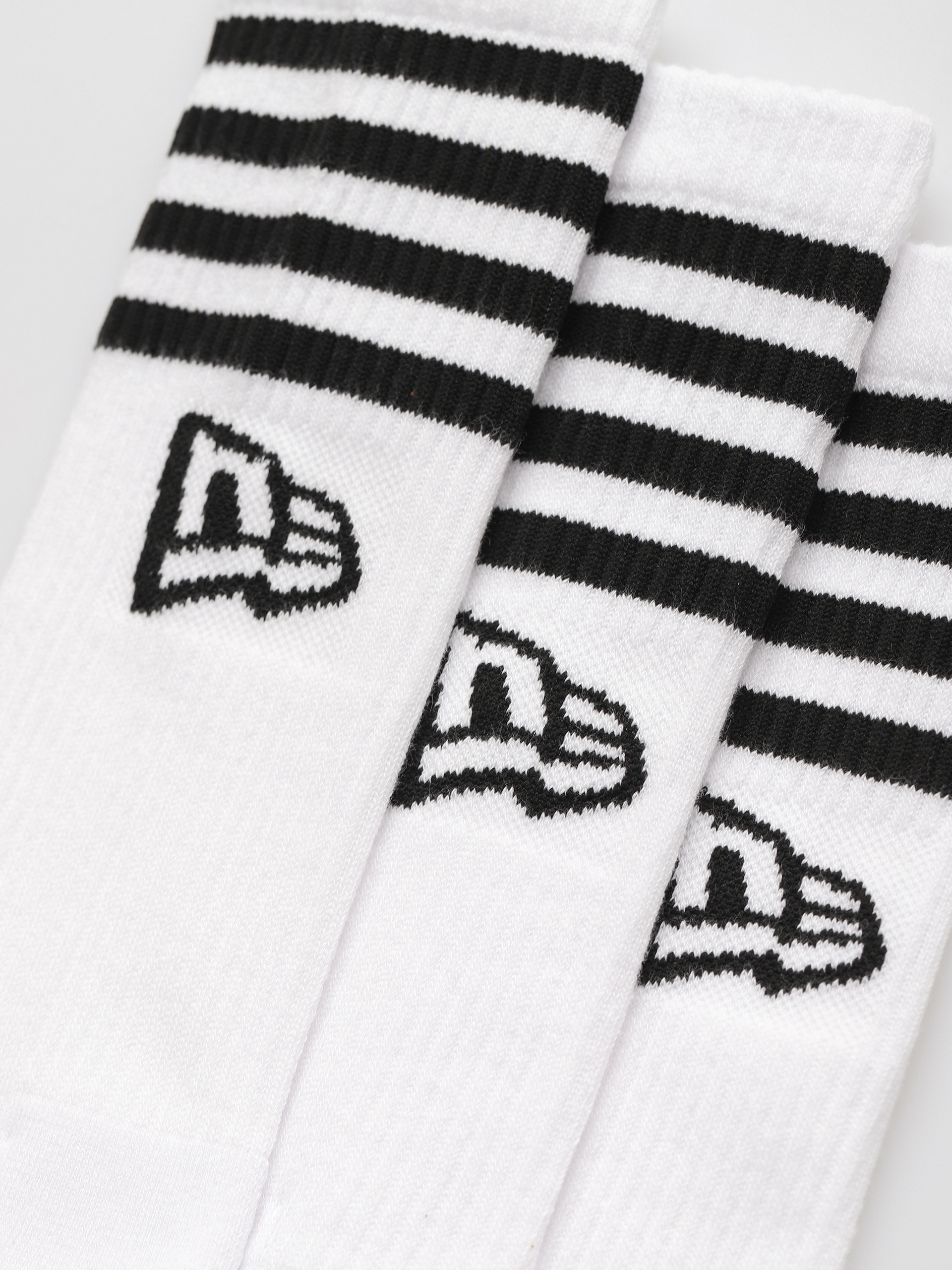 Șosete New Era Stripe Crew (white)