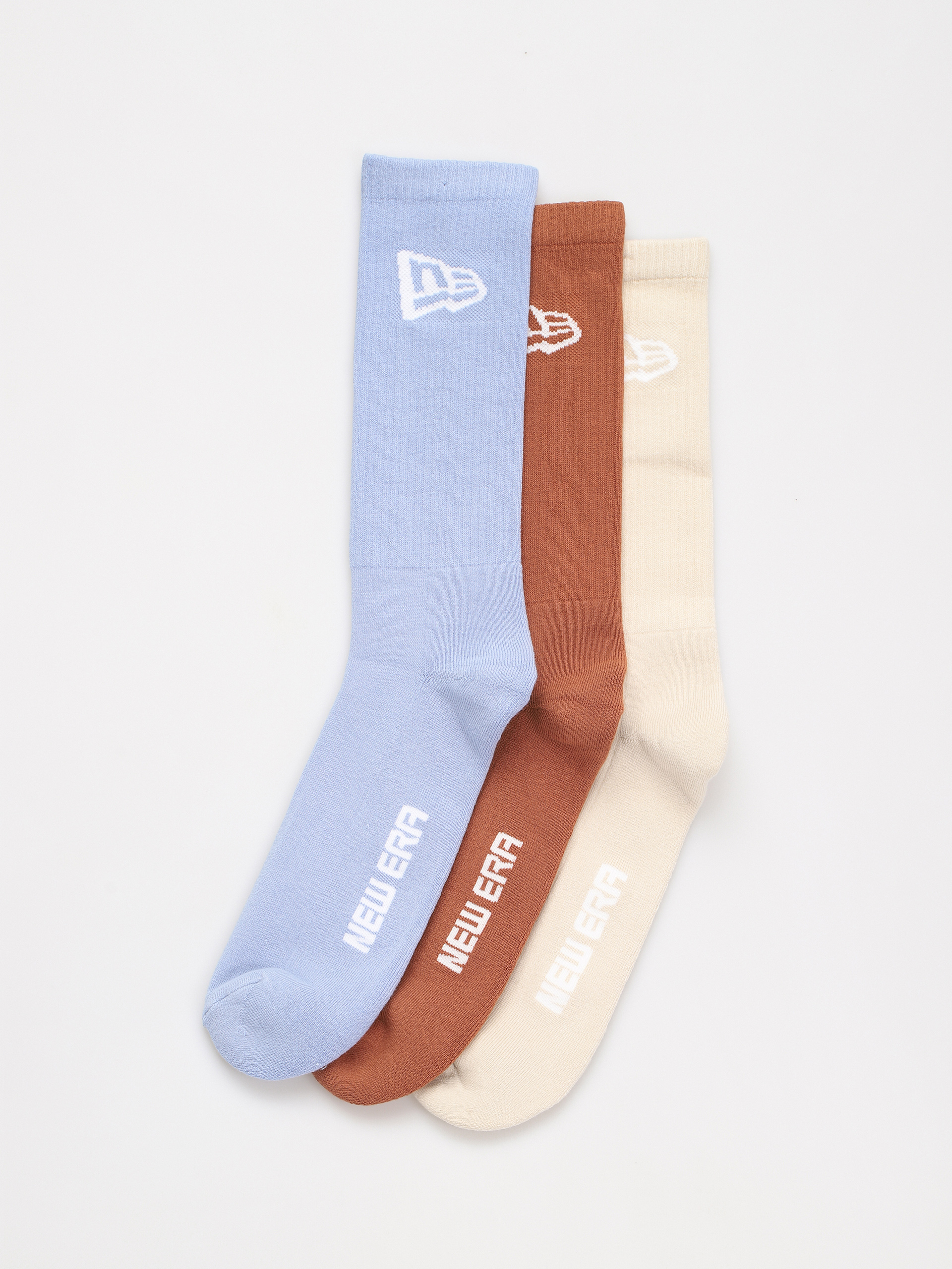 Șosete New Era Flag Crew 3pack (stone/brown/blue)