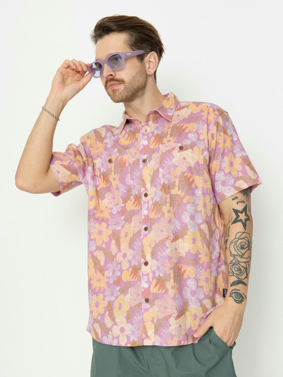 Cămașă Patagonia Back Step Shirt (channeling spring milkweed mauve)