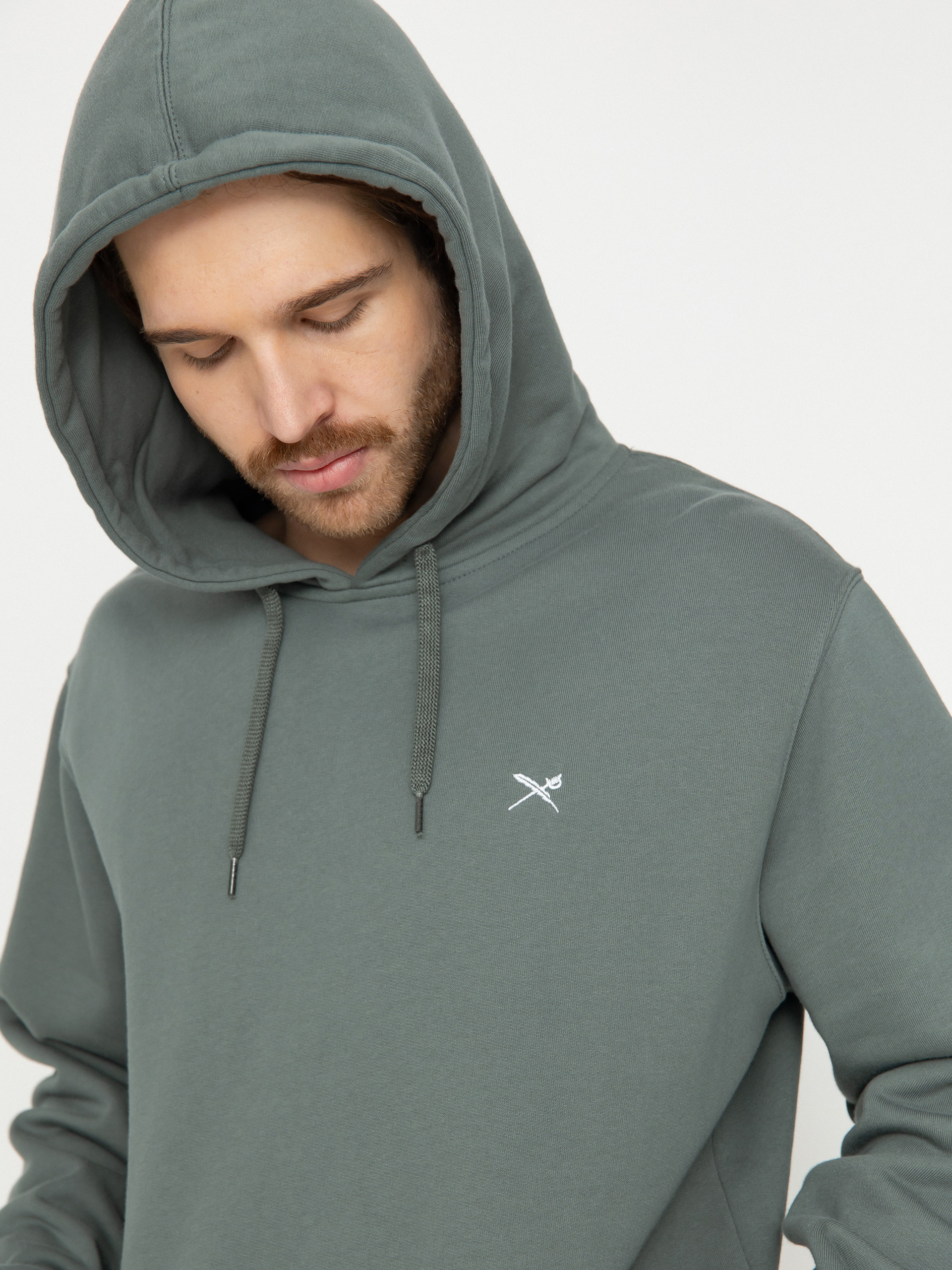 Hanorac cu glugă Iriedaily Mini Flag 2 HD (jungle green)